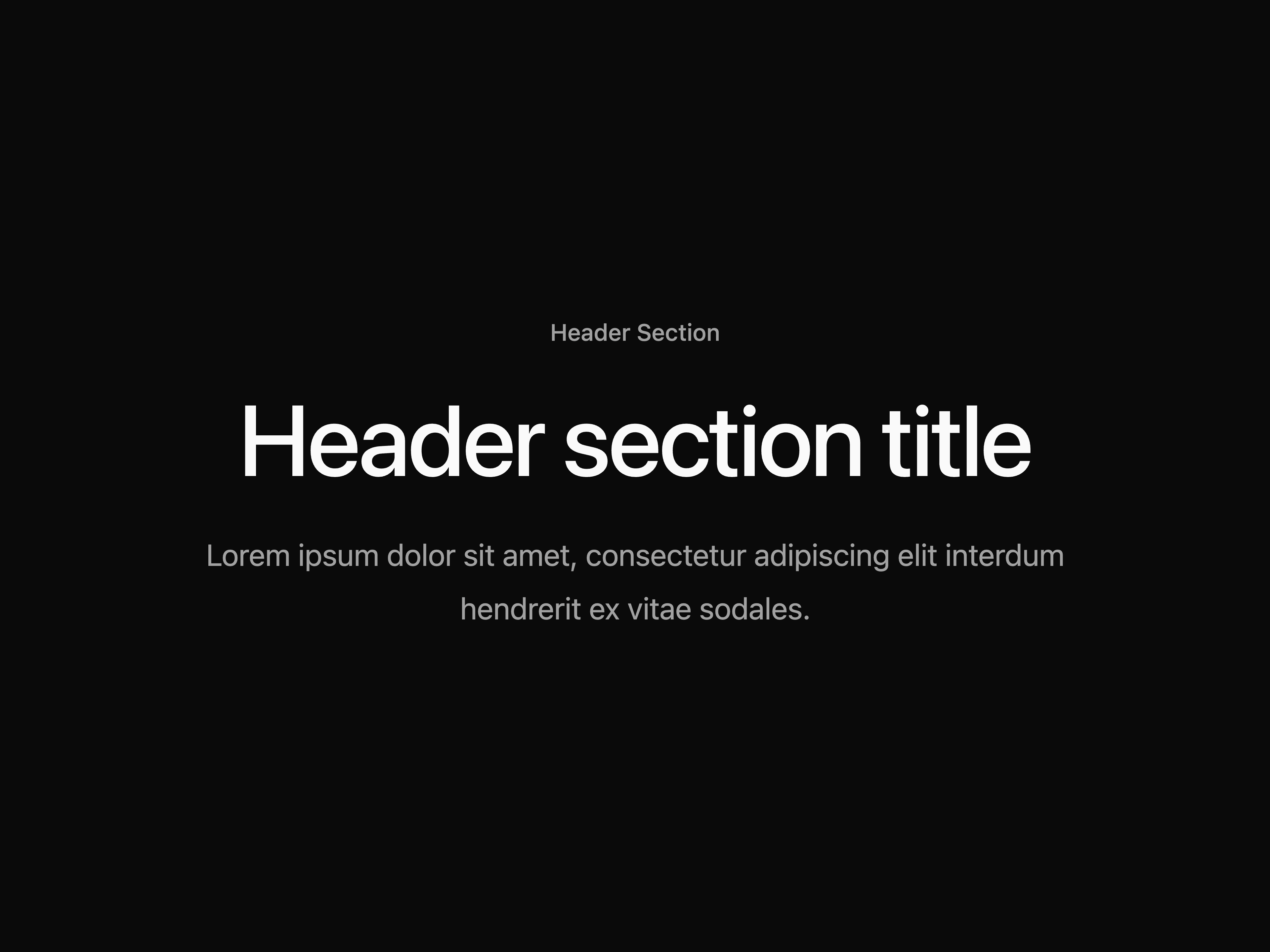 Header Section
