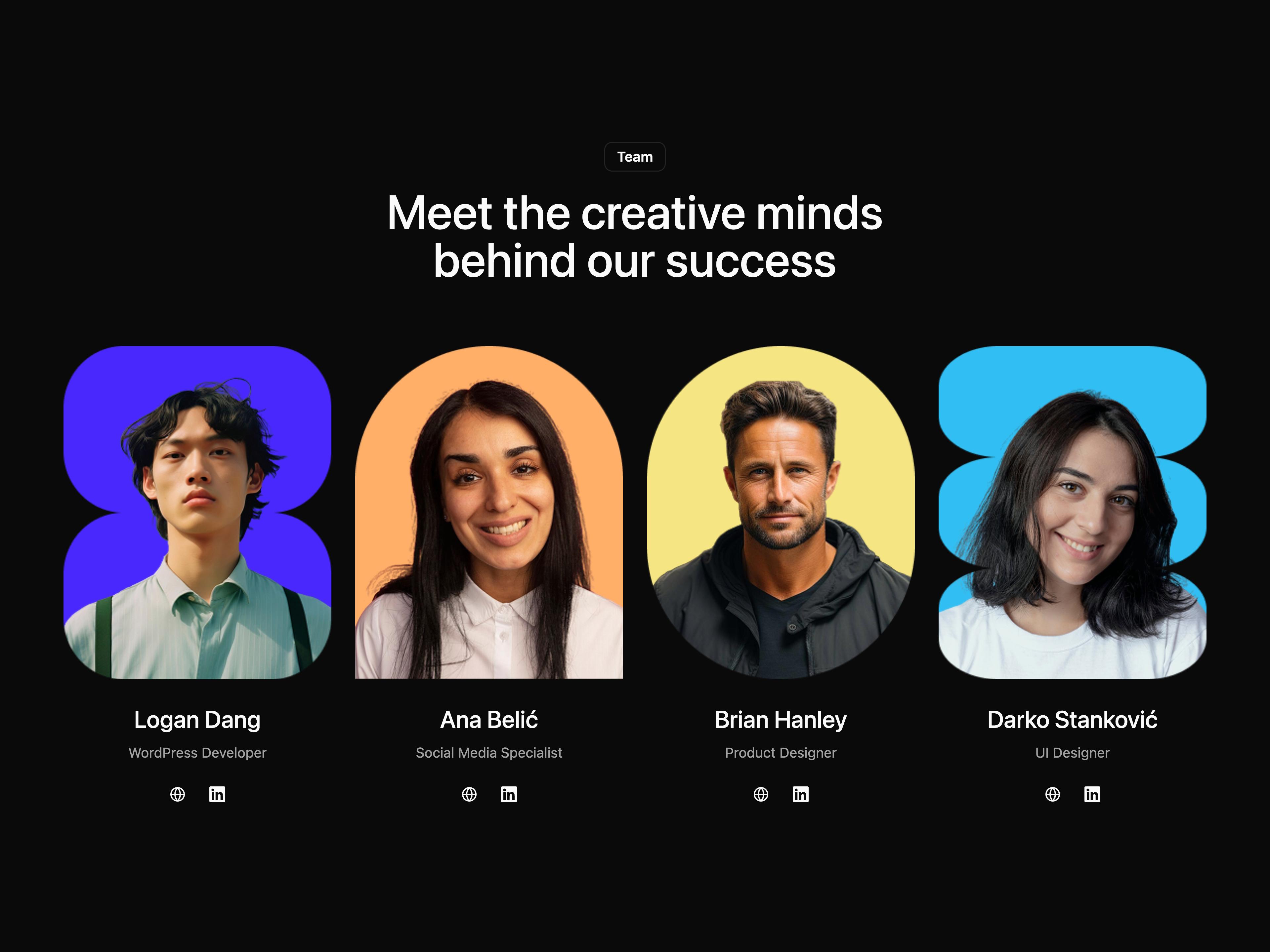 Creative Team Showcase