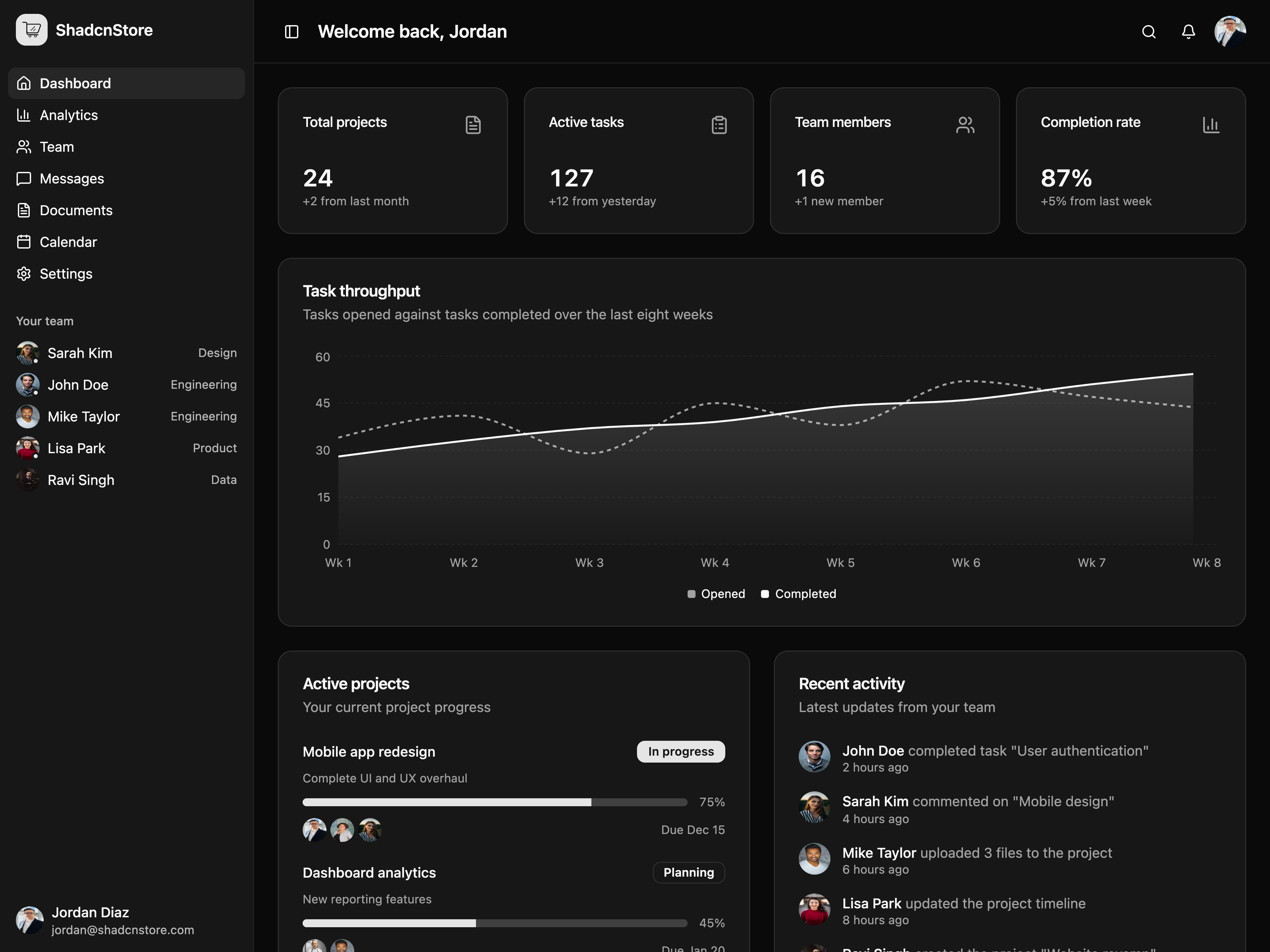 App Dashboard Layout