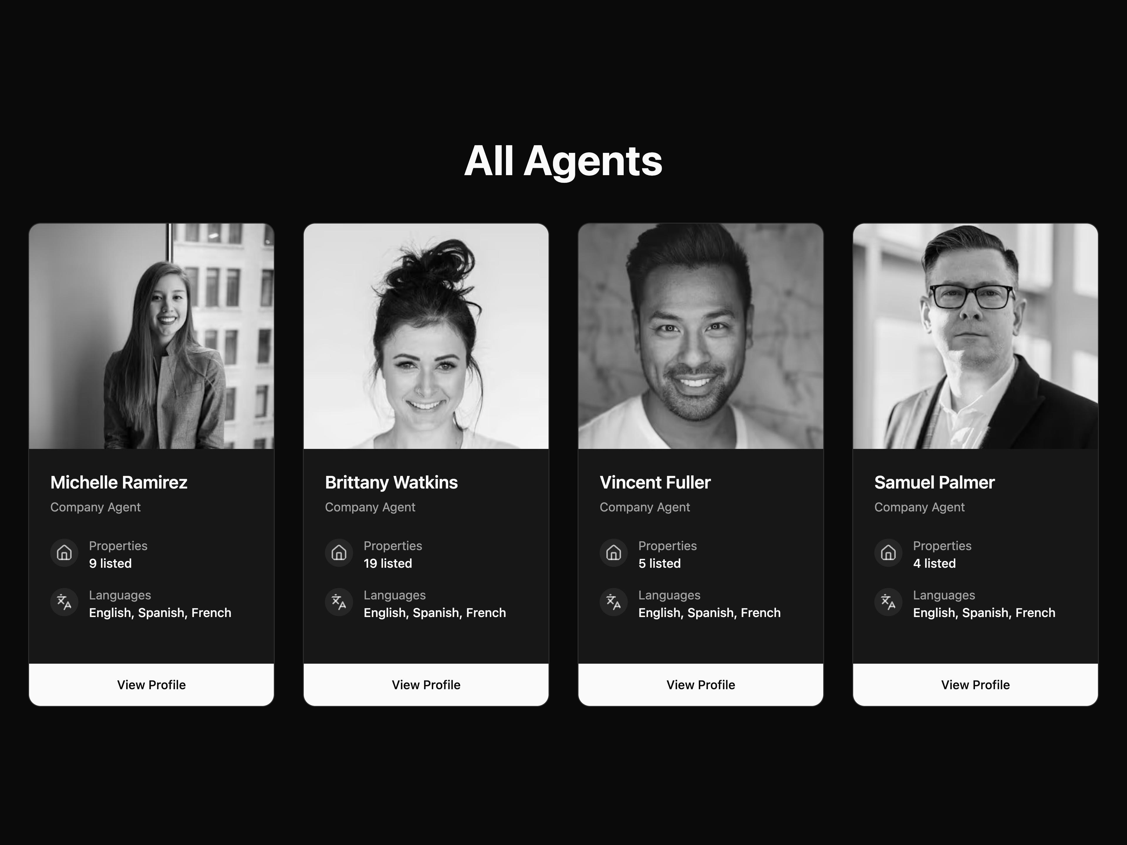 Team Profile Grid