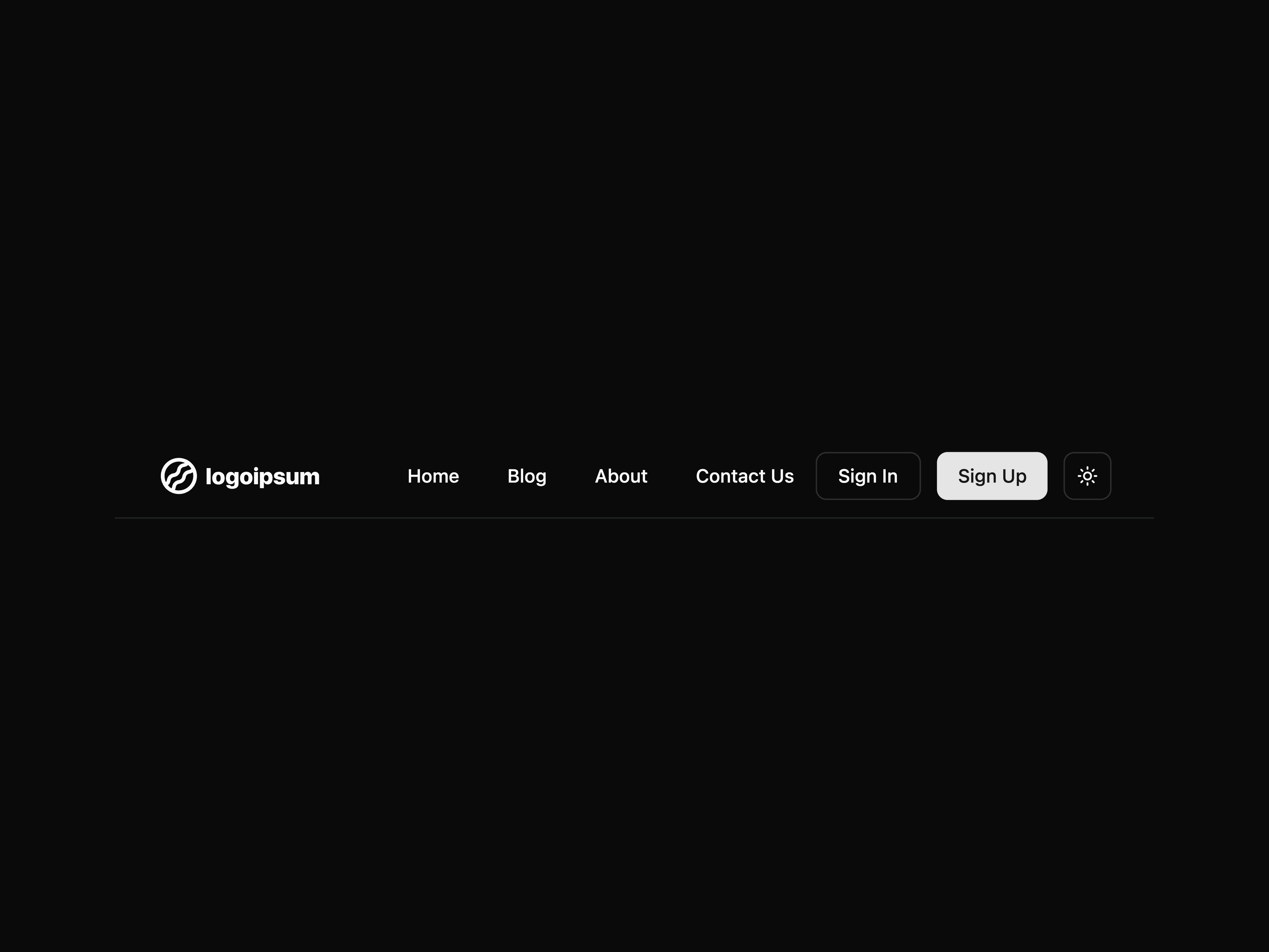 Navbar with Theme Toggle