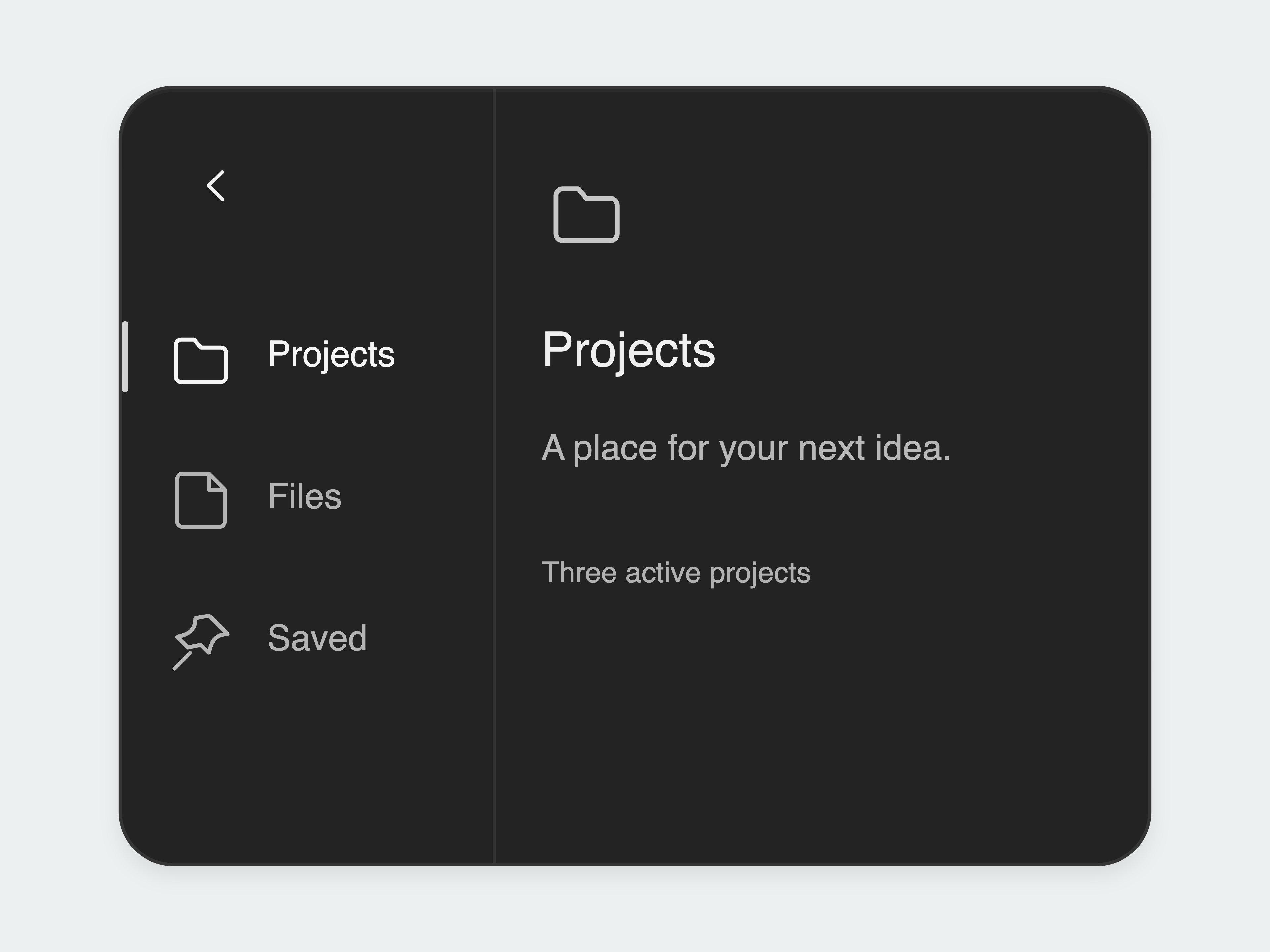 Matte Sidebar Navigation