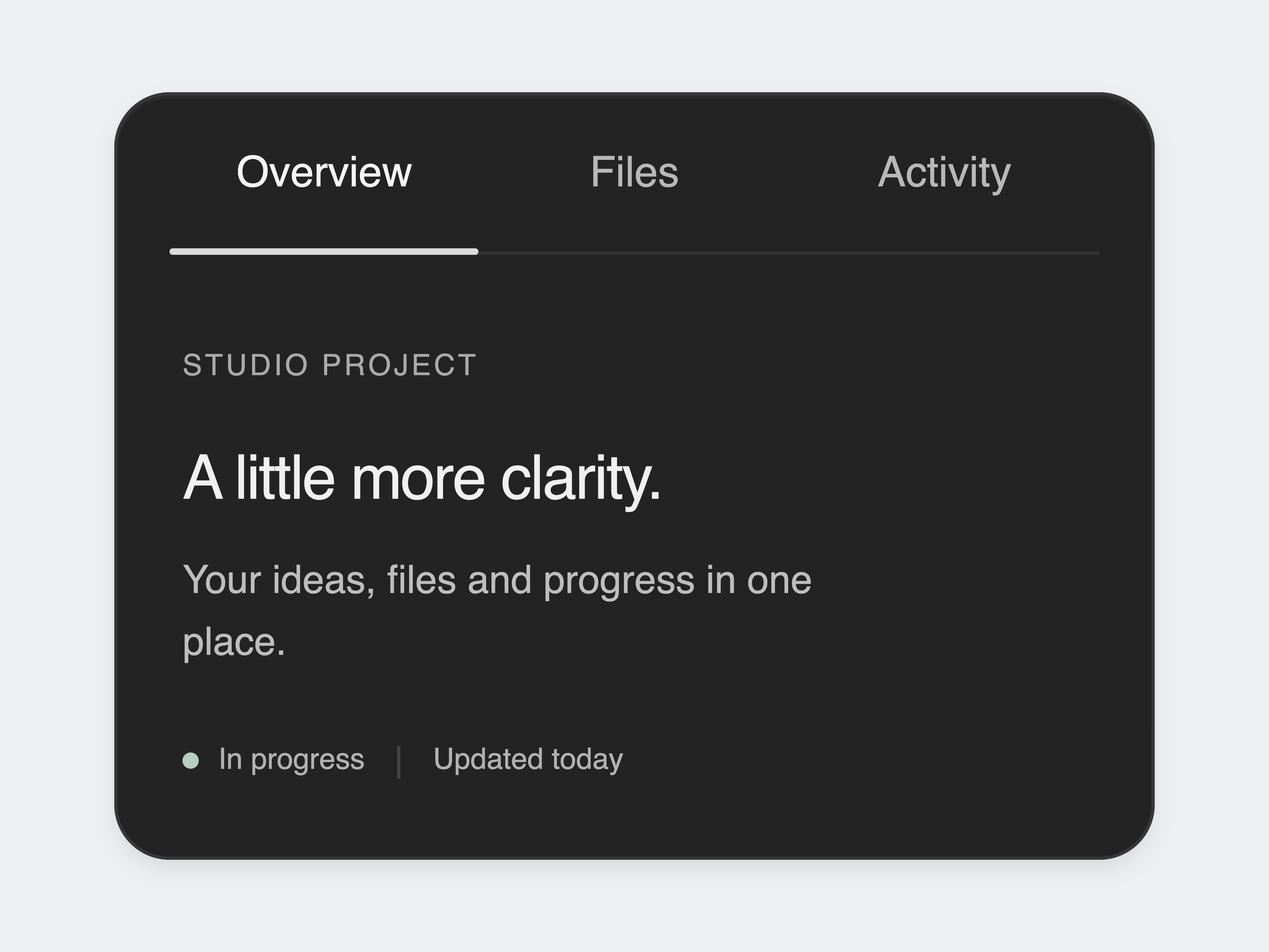 Matte Tabs Navigation