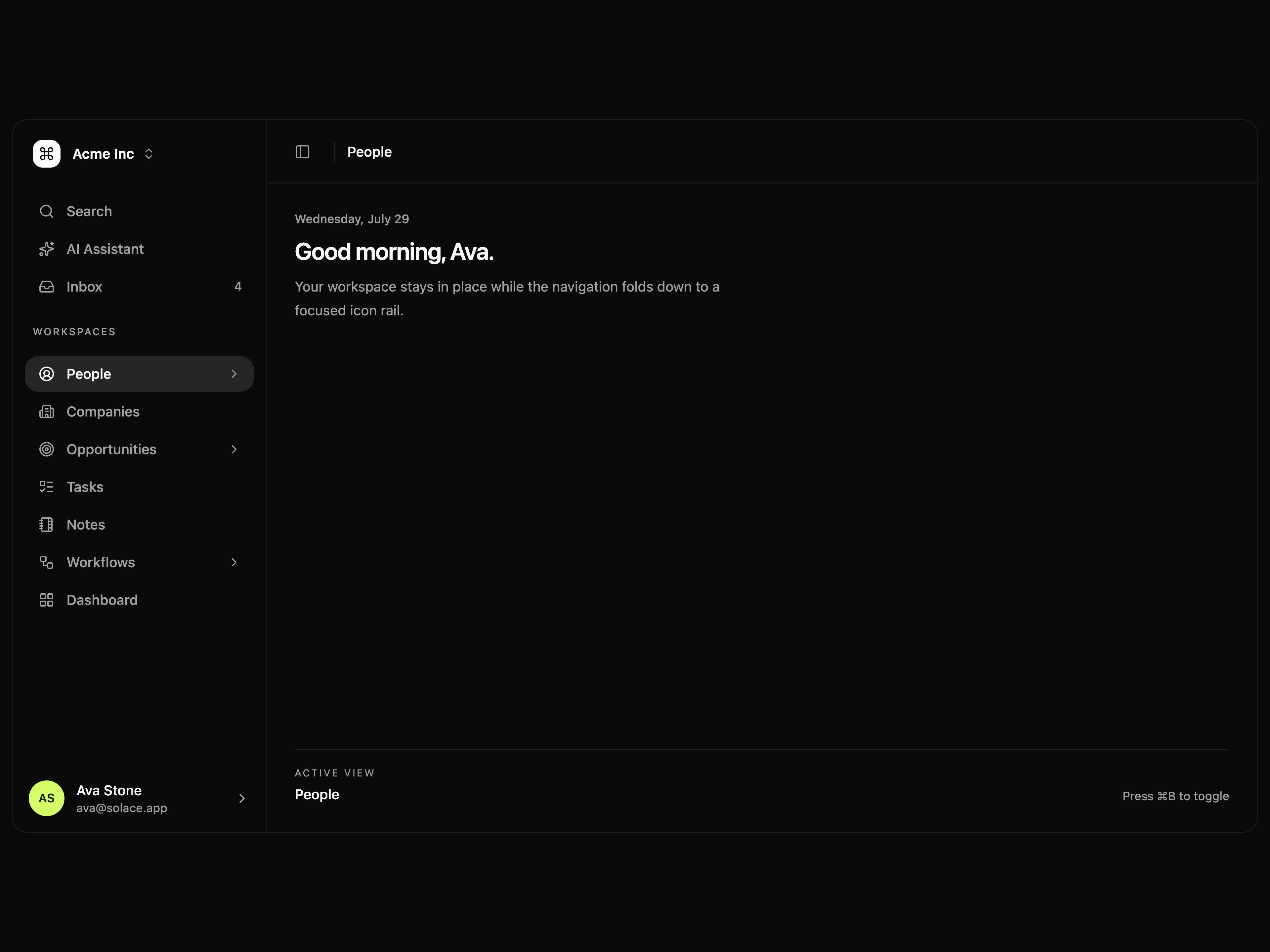 Animated Sidebar