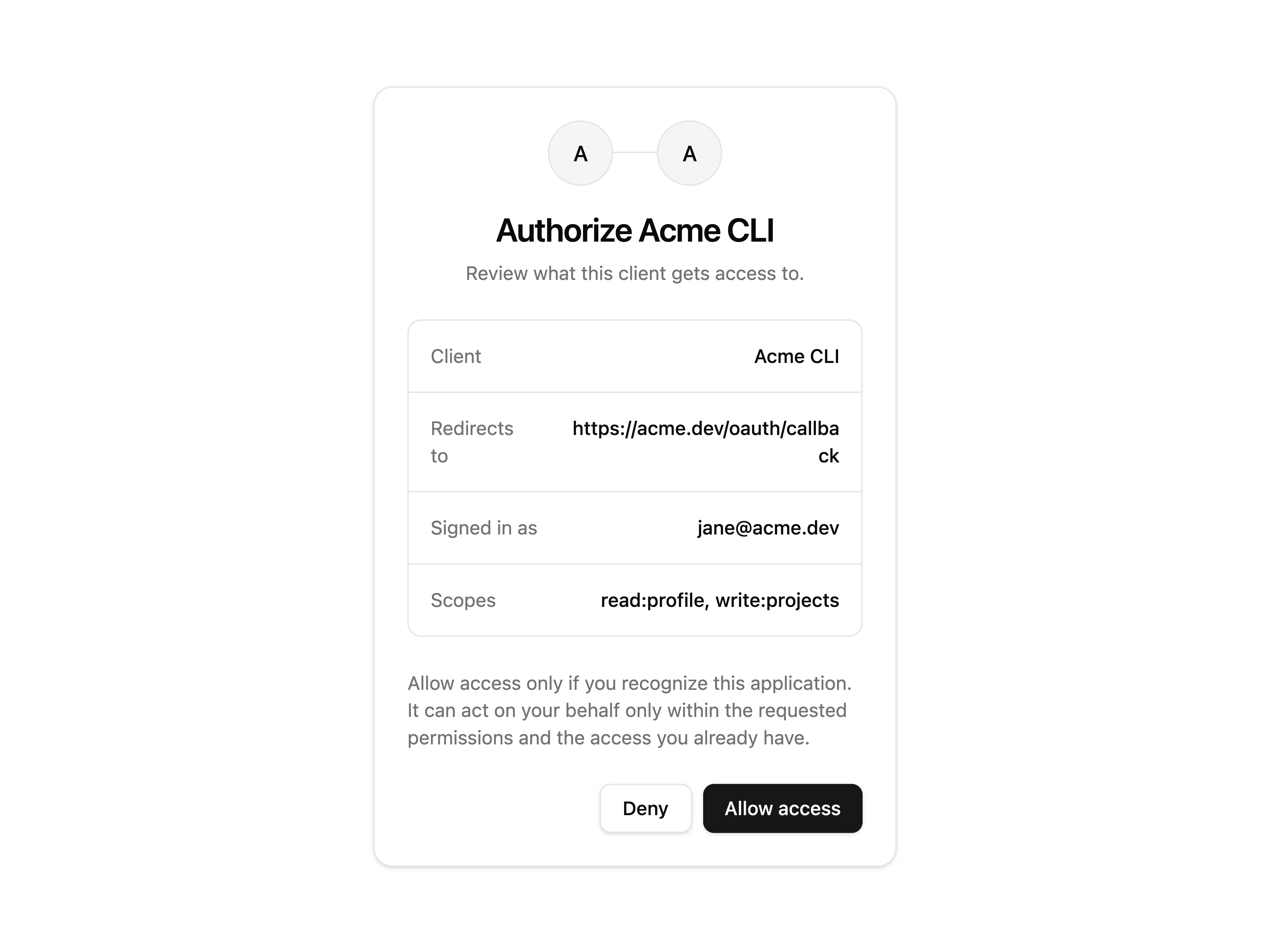 OAuth Consent Card