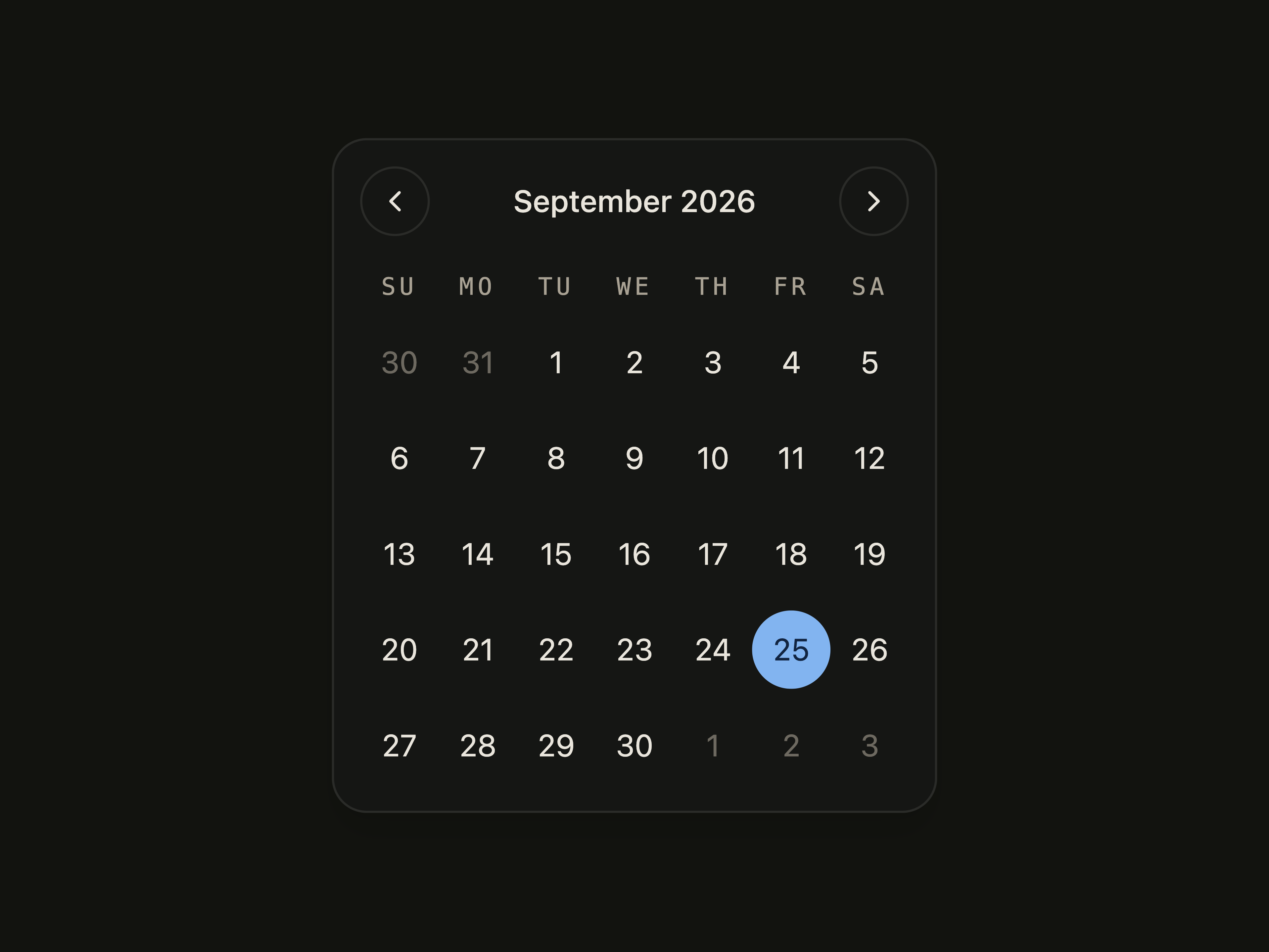 Glass Calendar