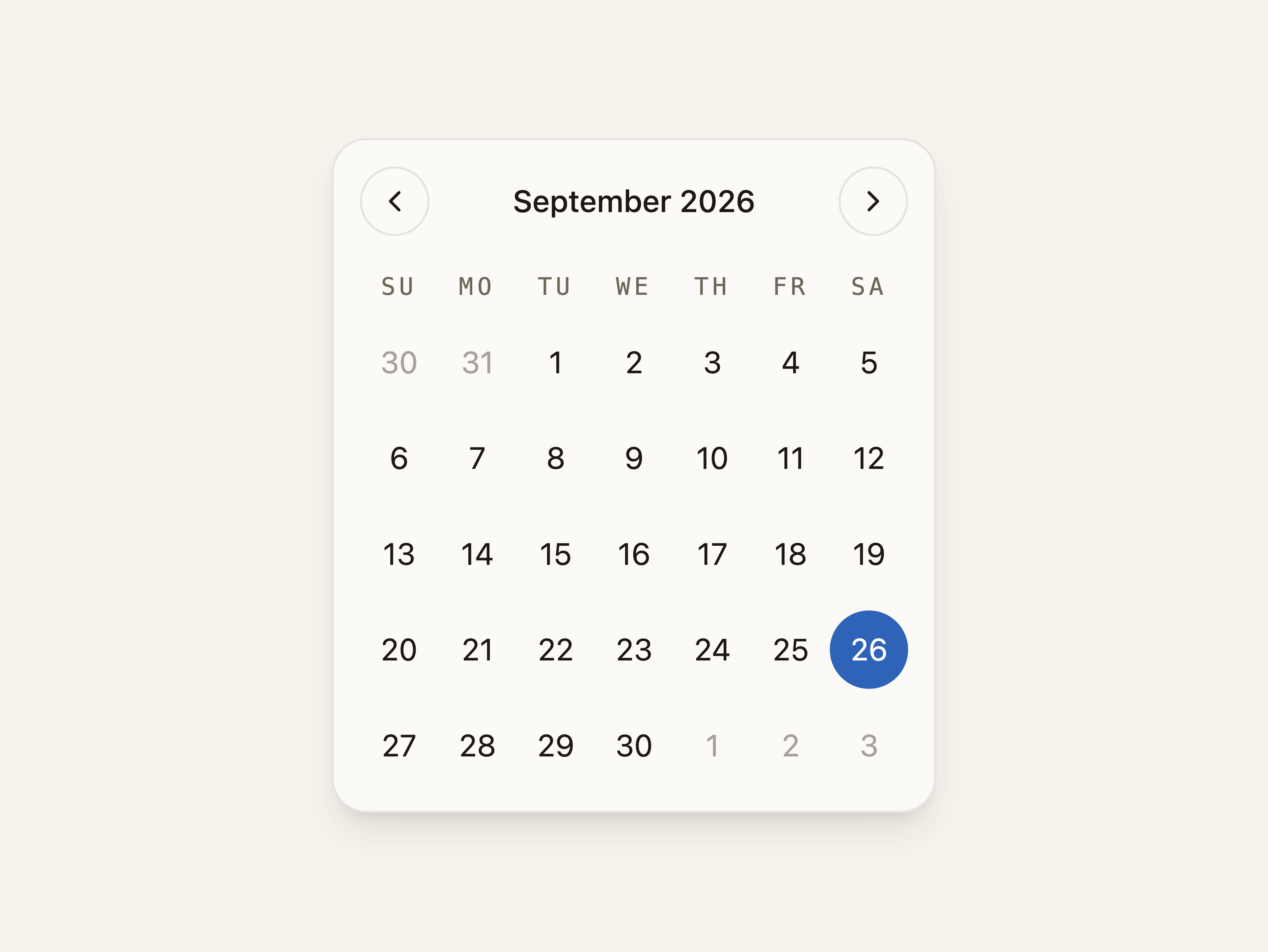 Glass Calendar