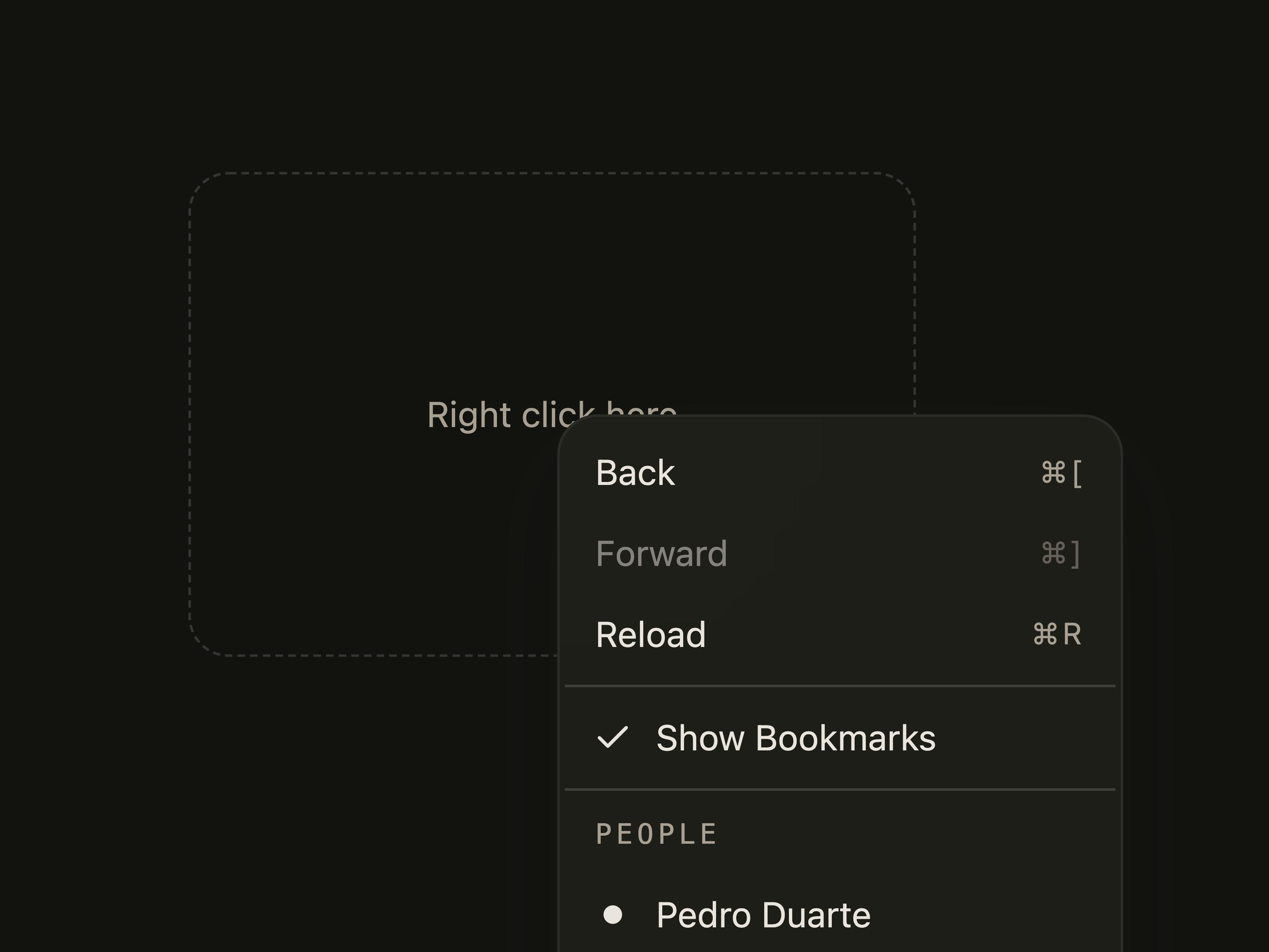 Glass Context Menu