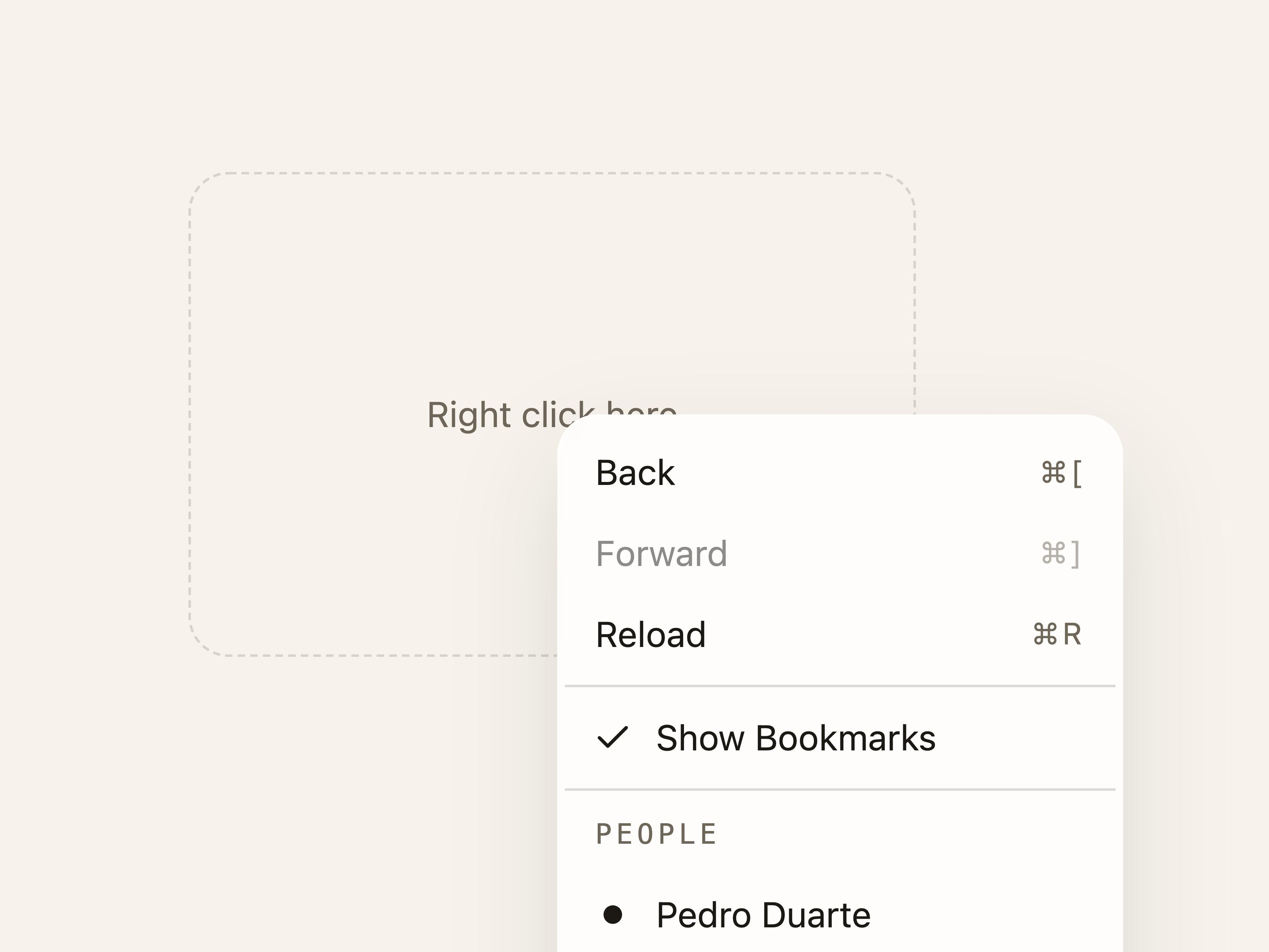 Glass Context Menu