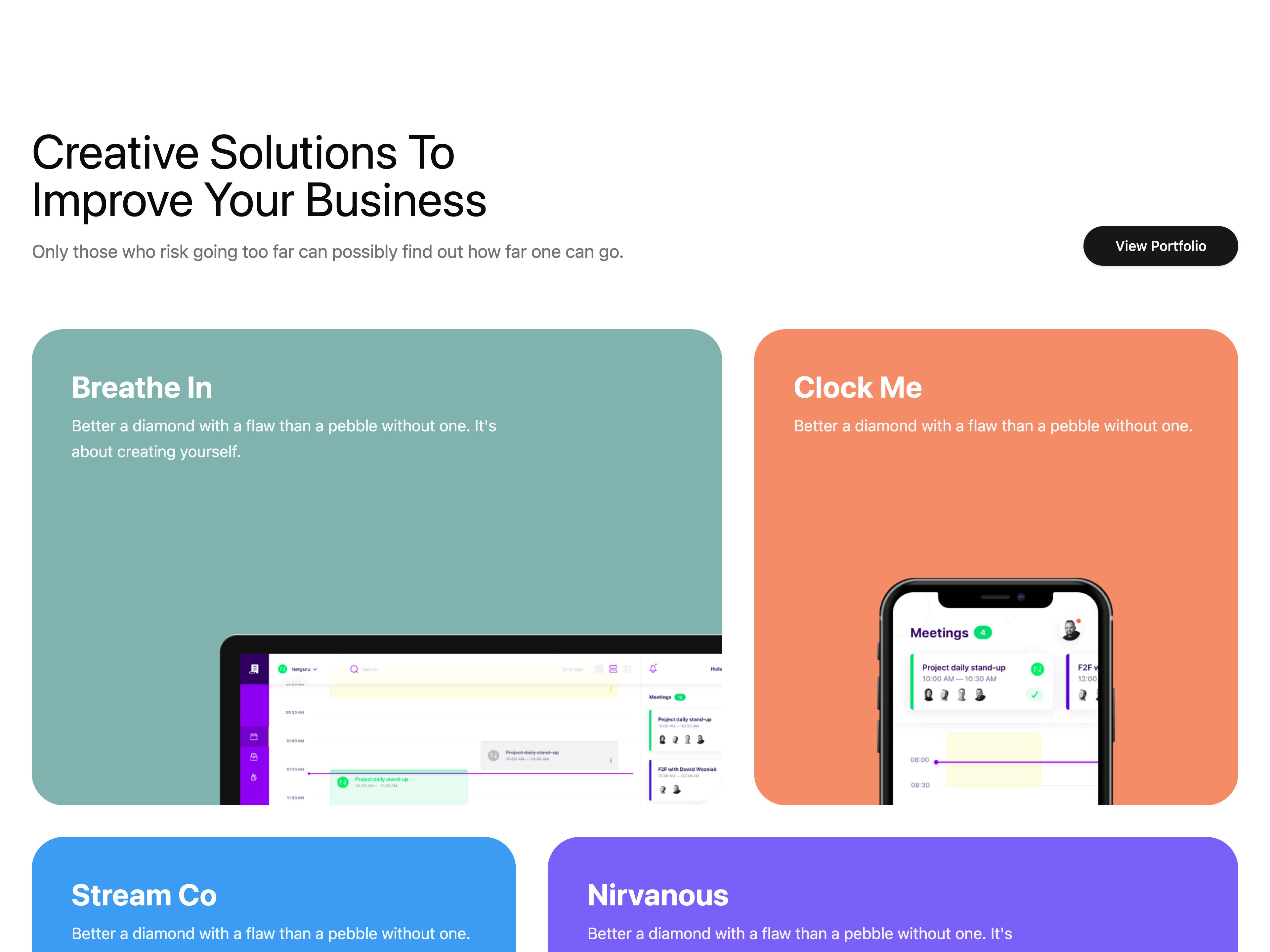 Portfolio Showcase Grid
