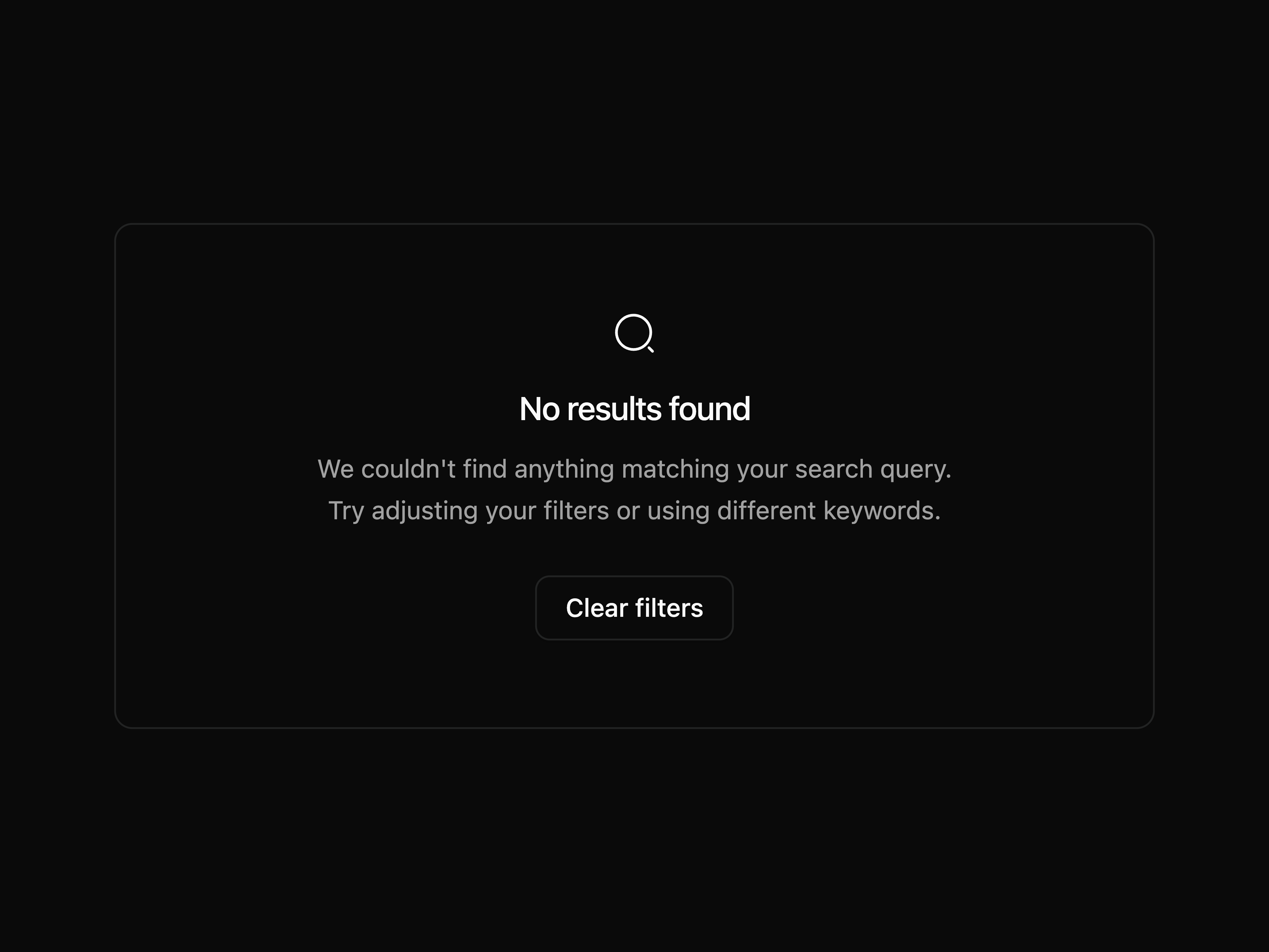 Empty No Search Result