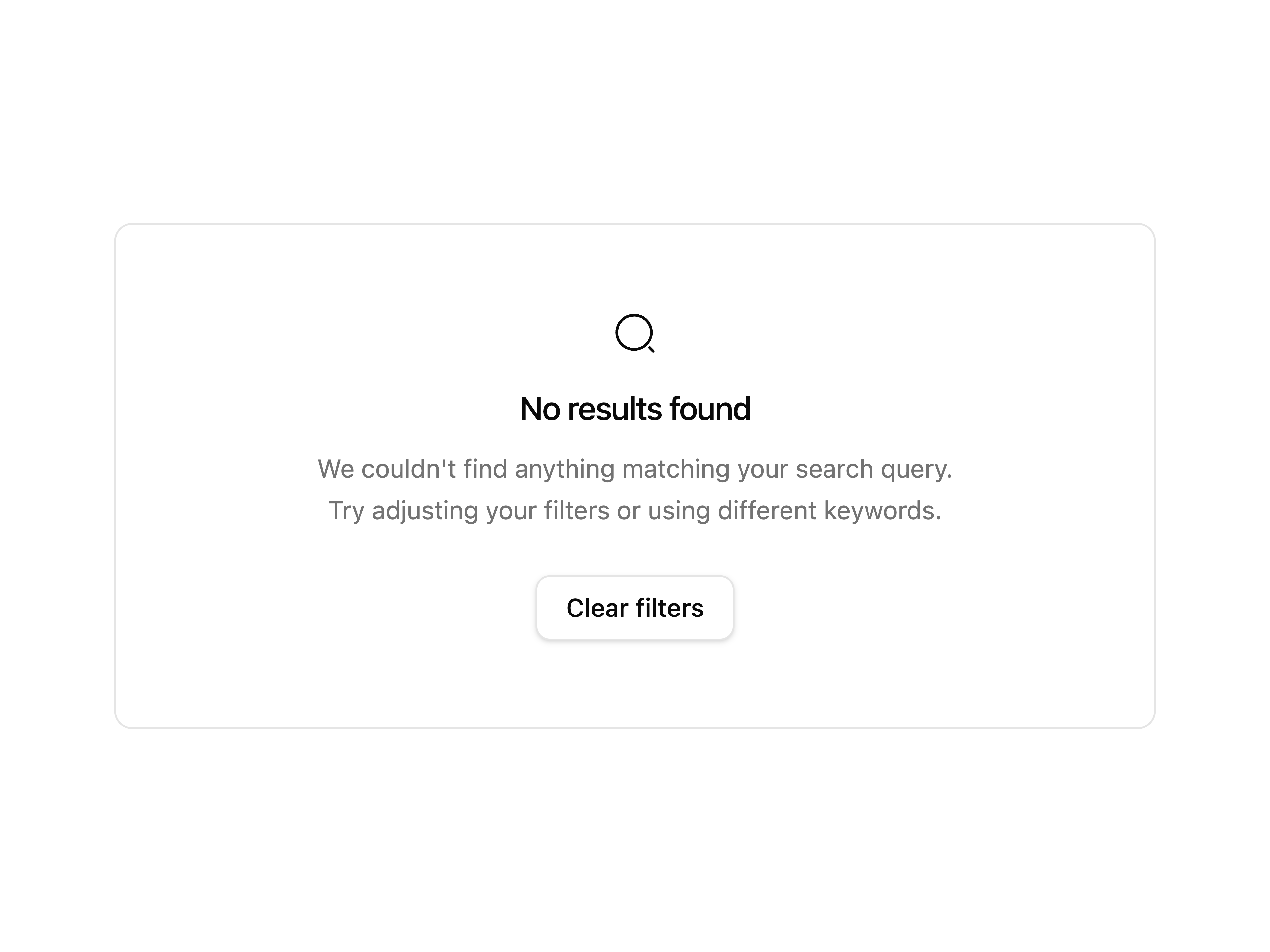 Empty No Search Result