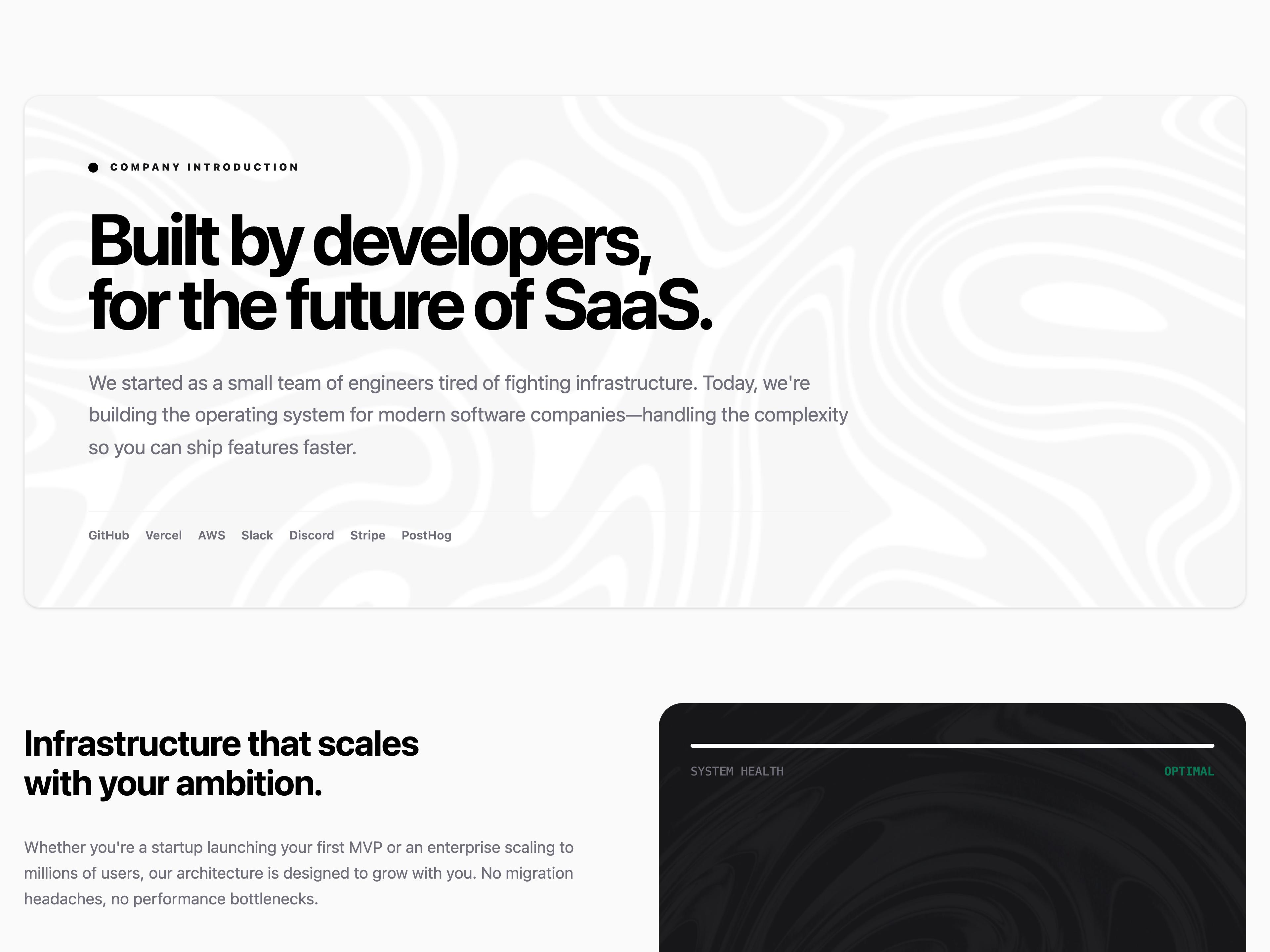 About SaaS Section