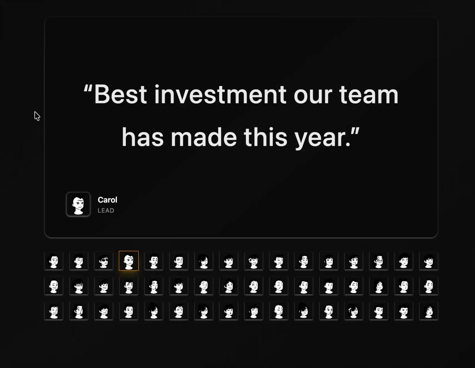 Hover Testimonial Card