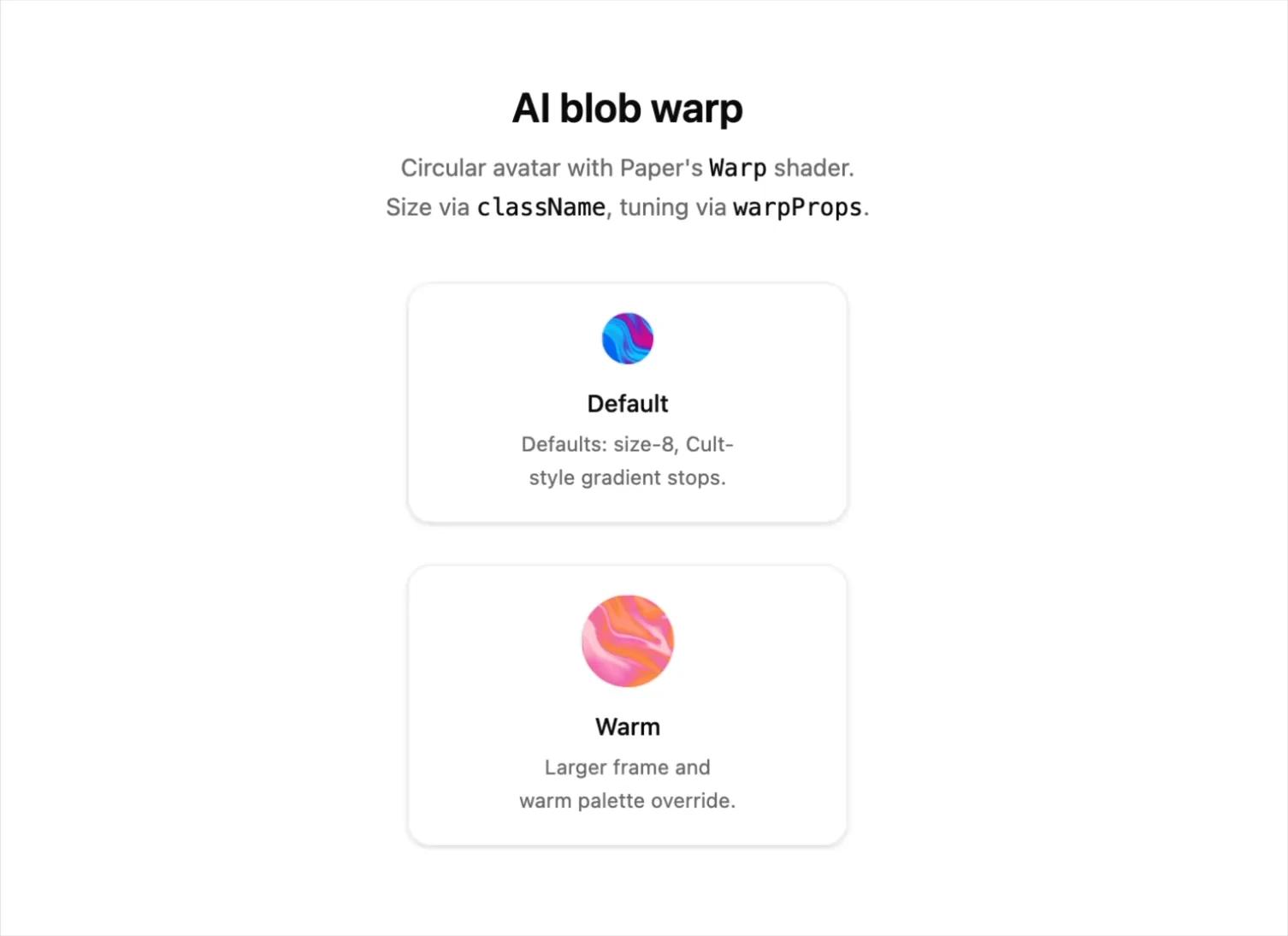 AI Blob Warp Avatar