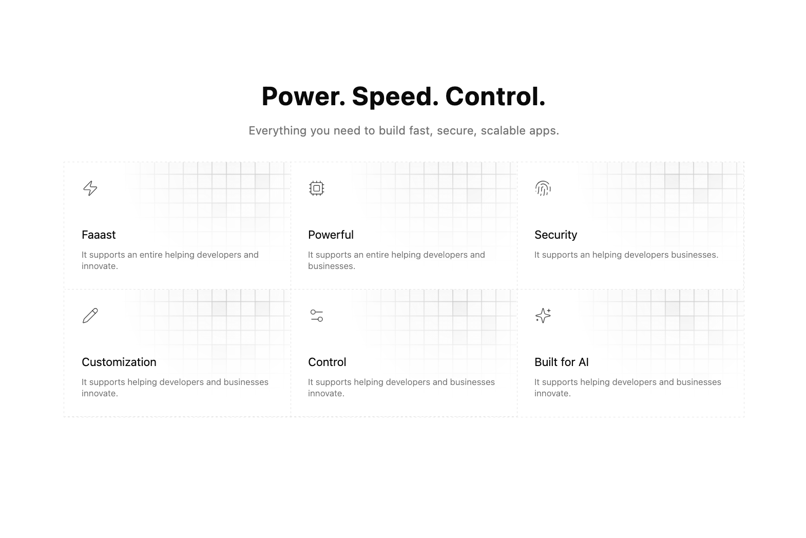 Grid Feature Cards