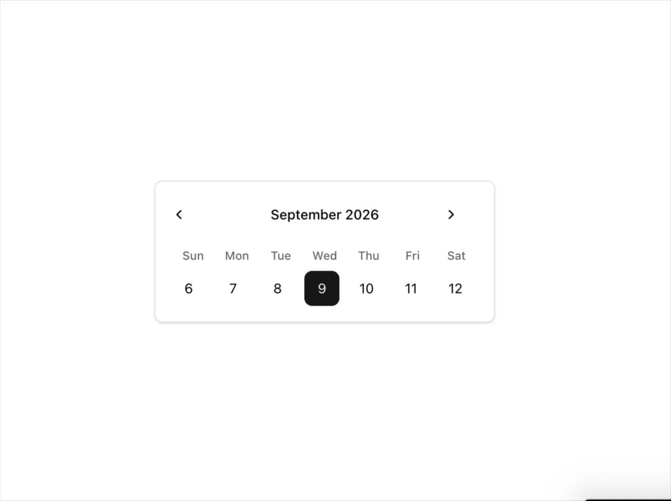 Mini Calendar