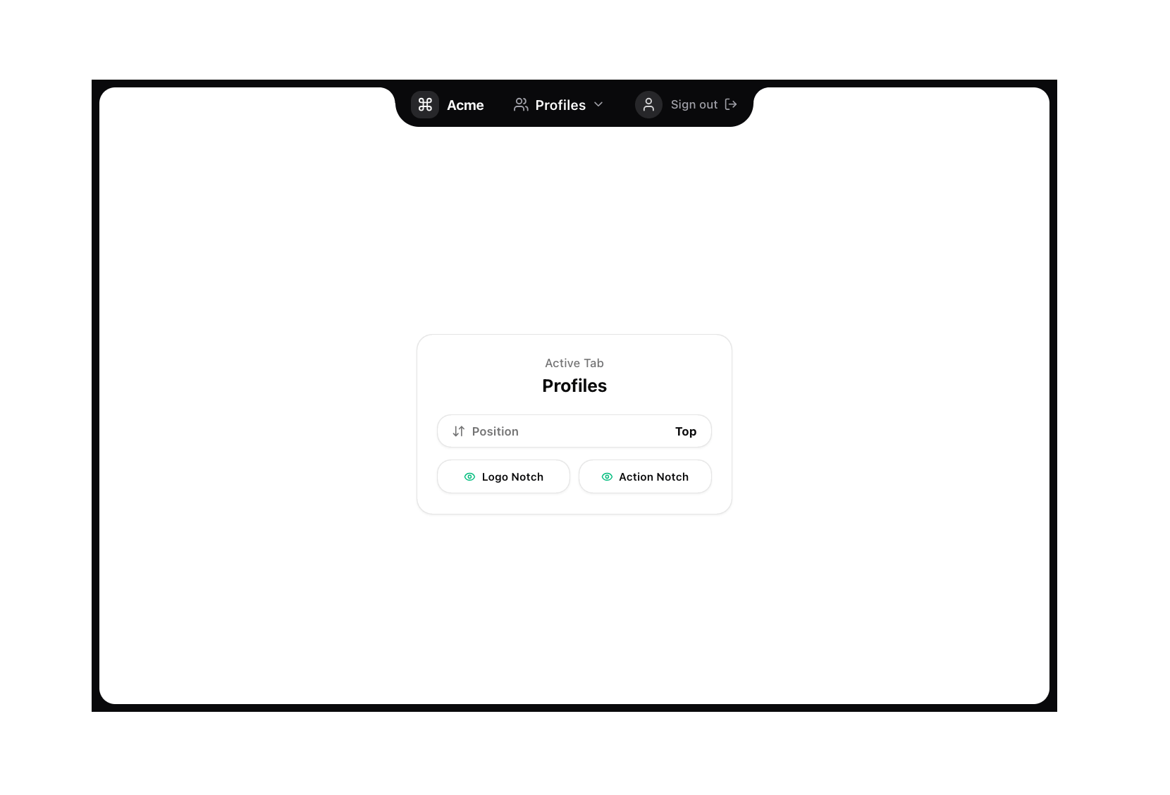 Adaptive Notch Navigation Bar