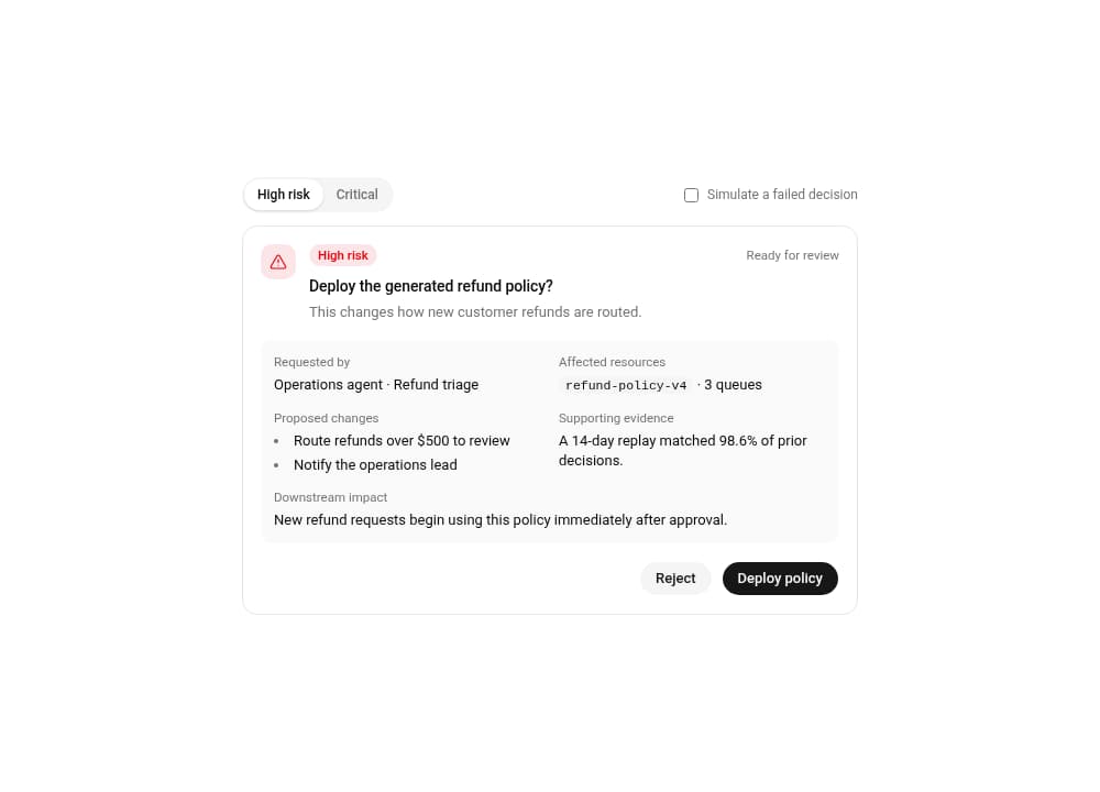 Approval Card