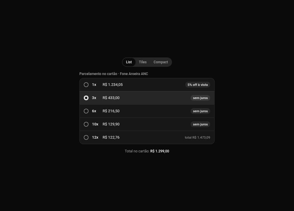 Installment Picker