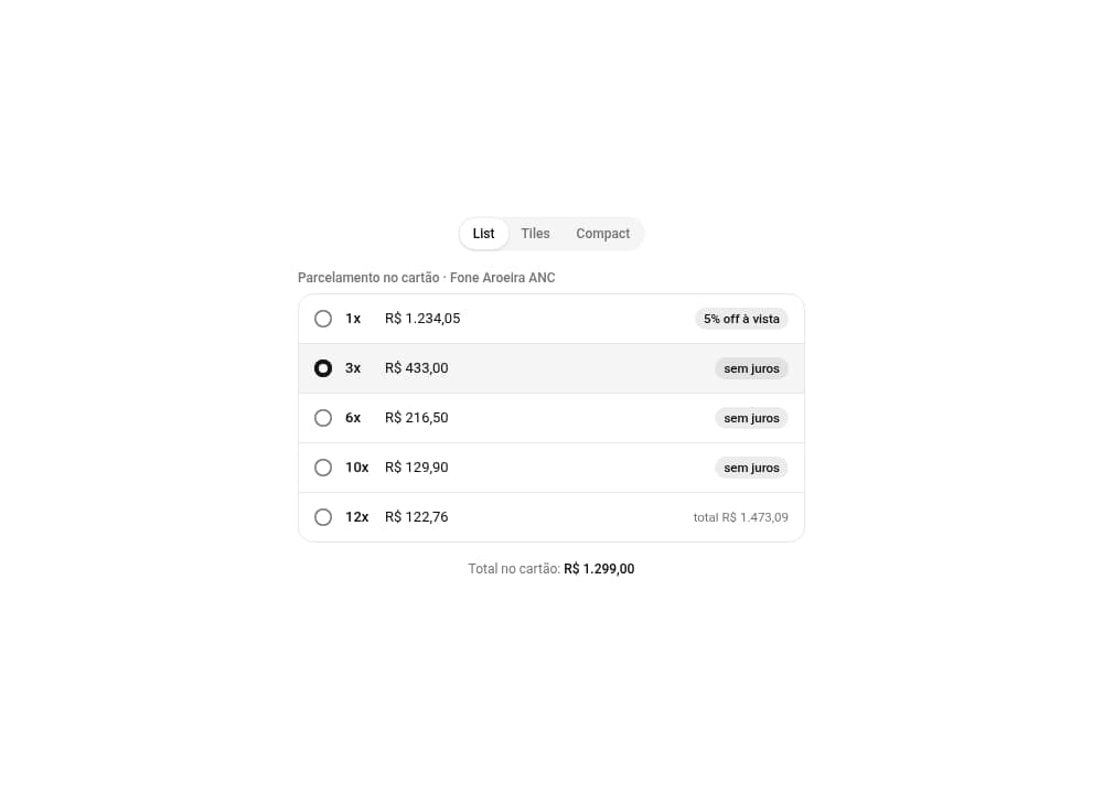 Installment Picker