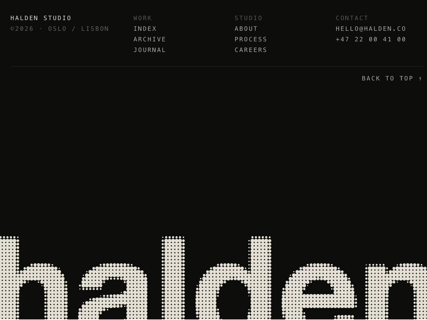 Halftone Wordmark Footer