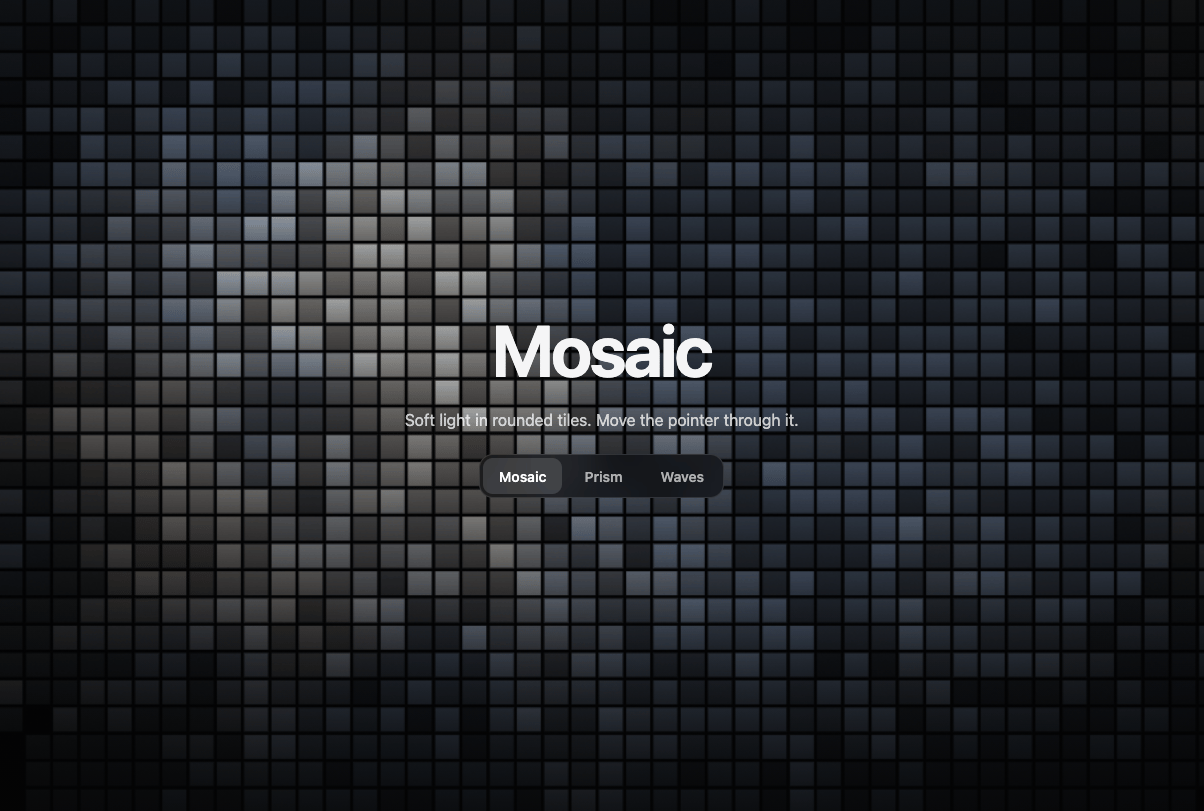 Animated WebGL Shader Background