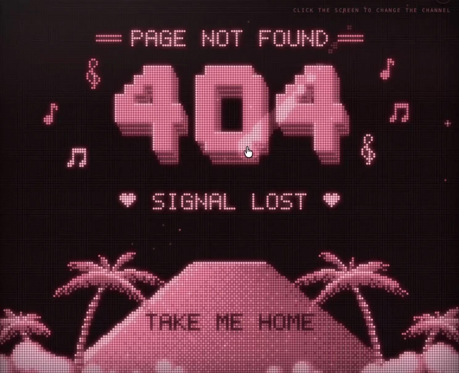 Retro CRT 404 Page