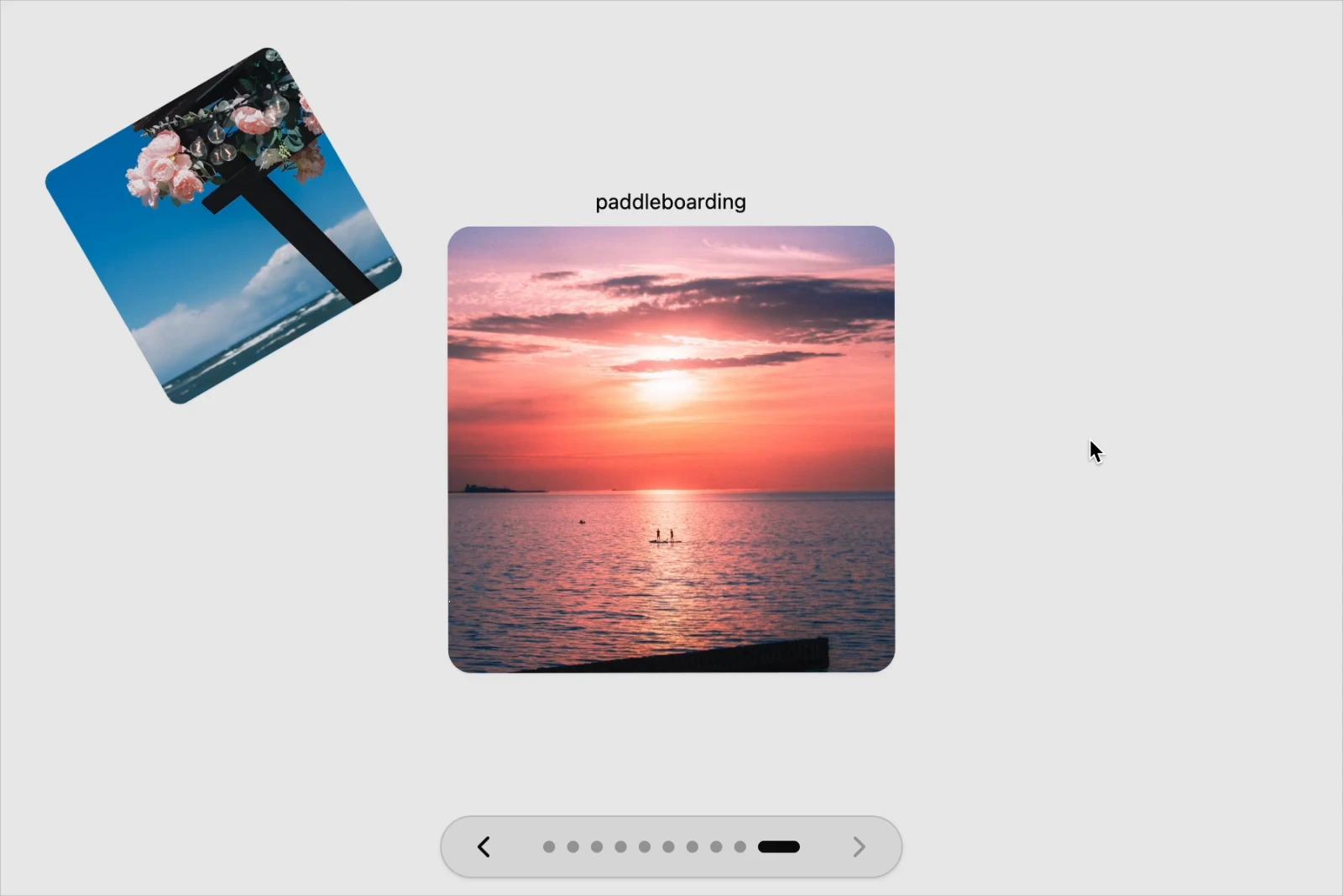 Tilted Card Image Carousel