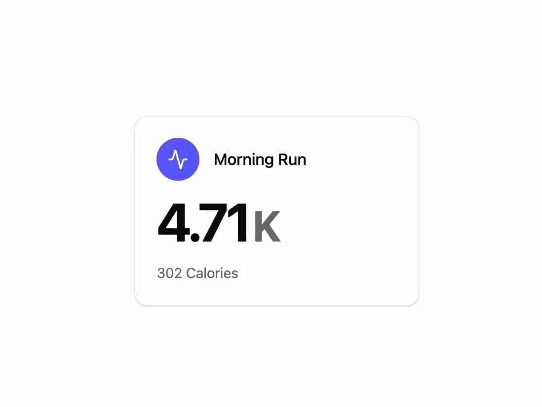 Activity Stats Card