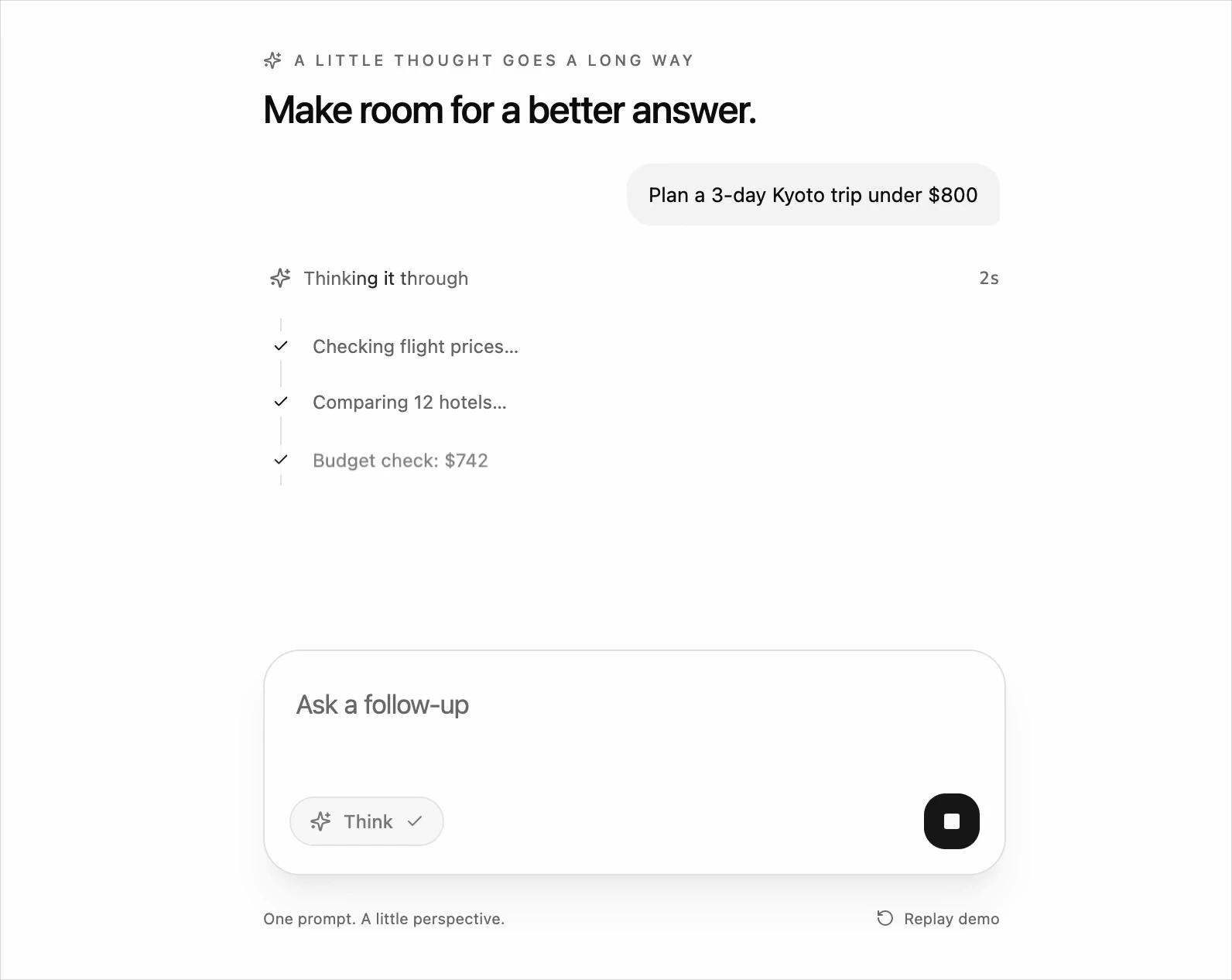 Thinking Prompt Input