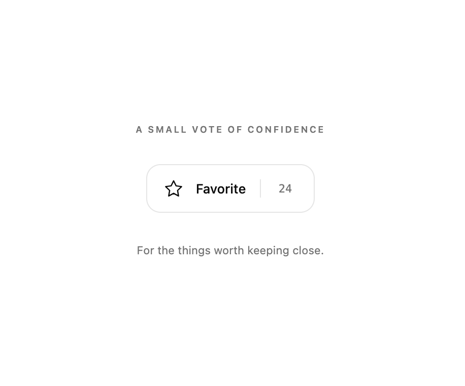 Favorite toggle