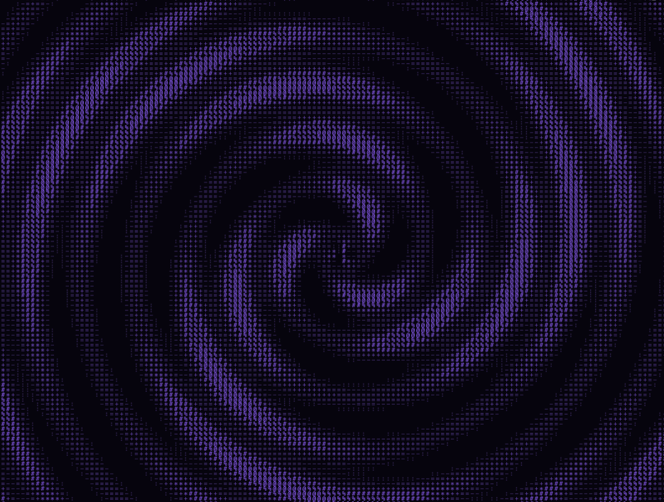 Midjourney ASCII Swirl