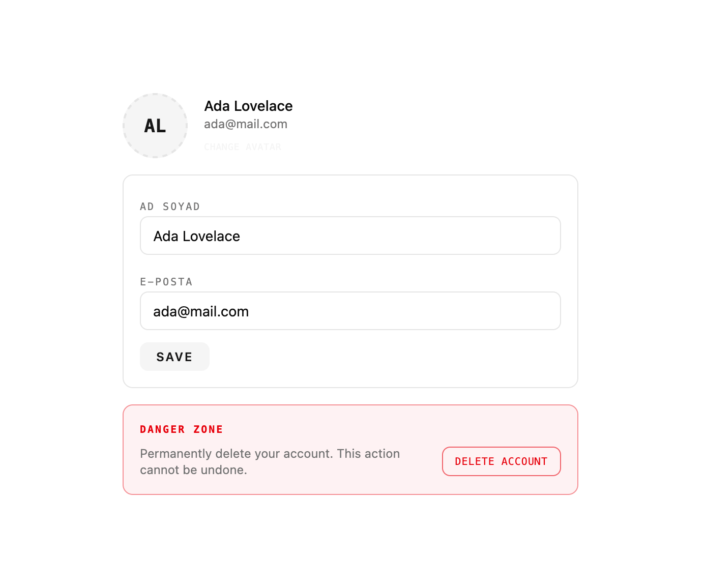 Profile Settings
