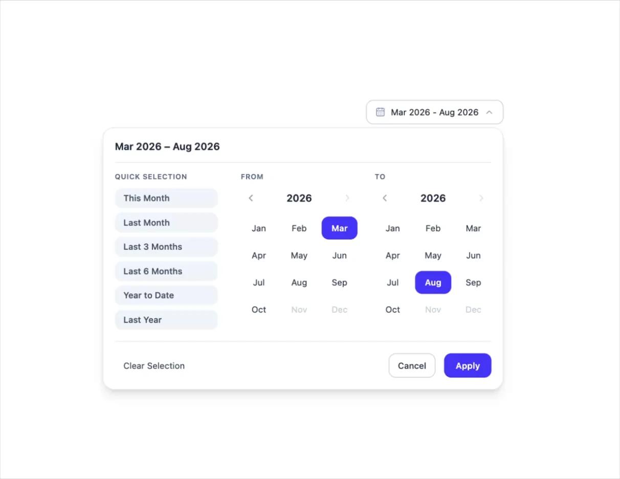 Month Range Picker