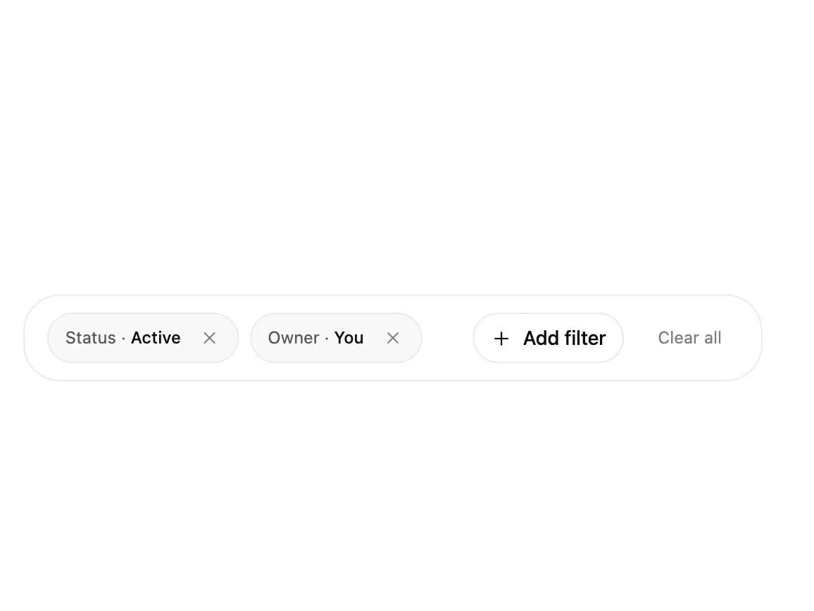 Filter Toolbar