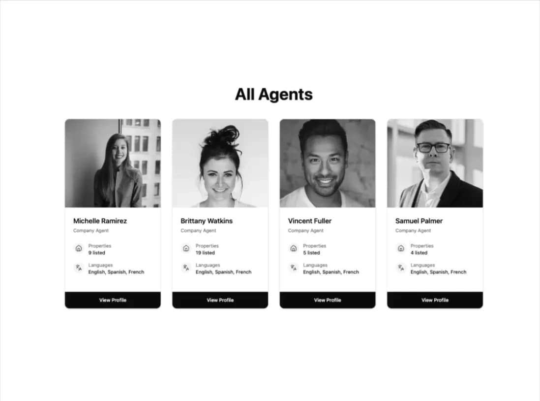 Team Profile Grid
