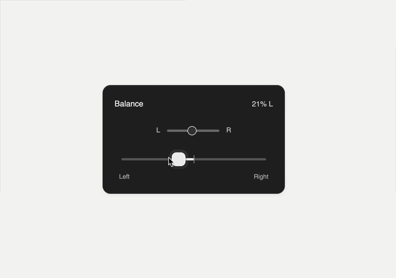 Matte Balance Slider