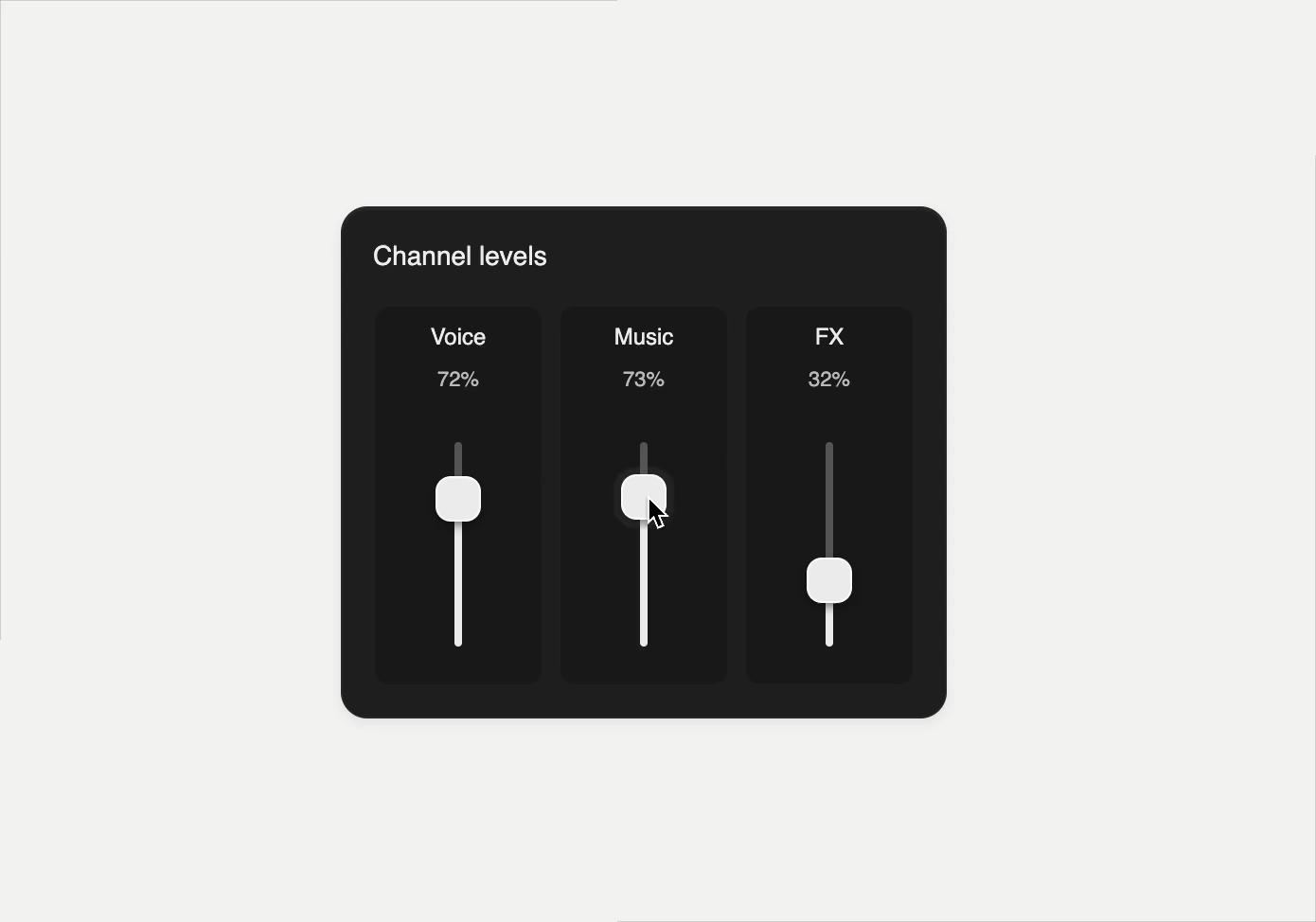 Matte Mixer Slider