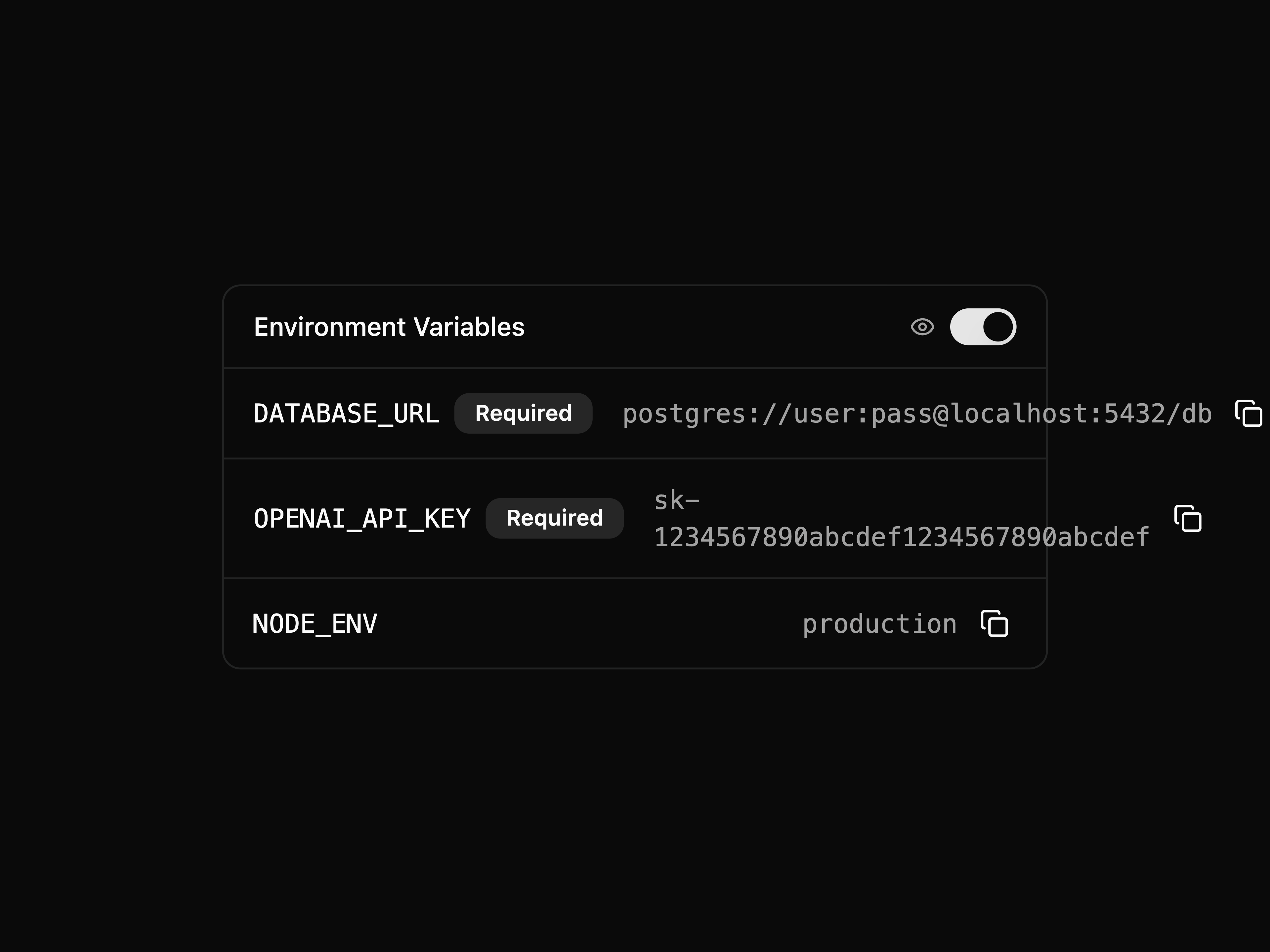 Environment Variables