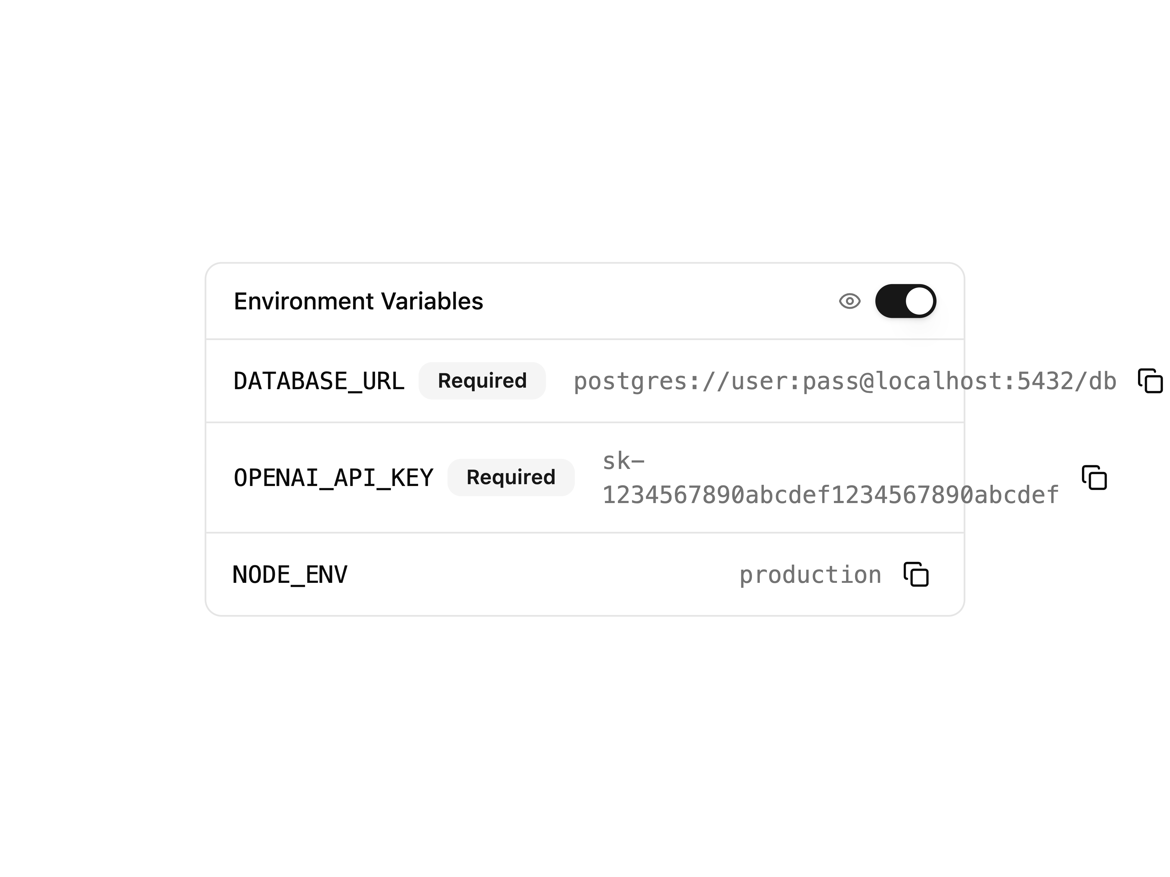 Environment Variables