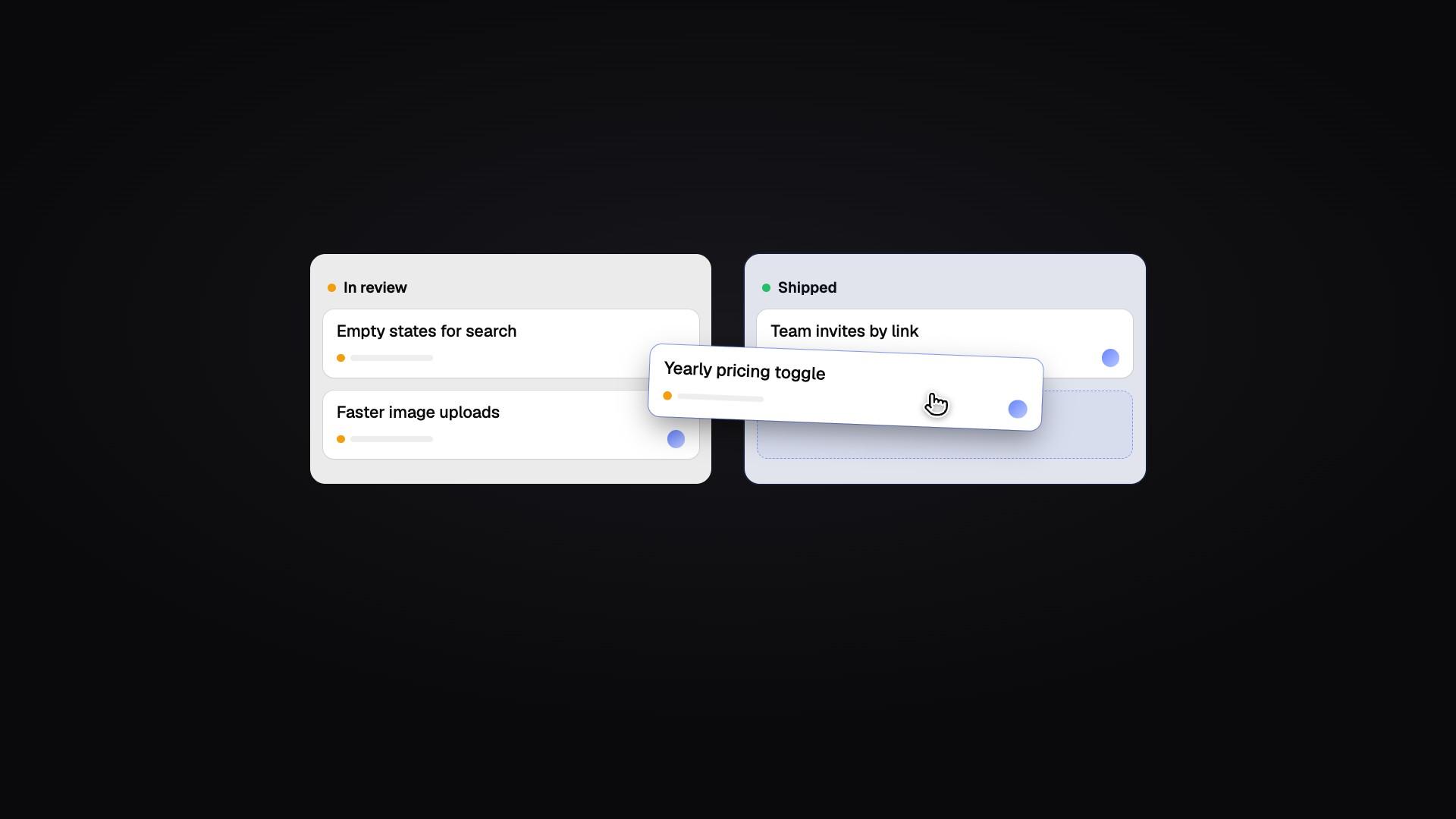 Cursor Drag preview