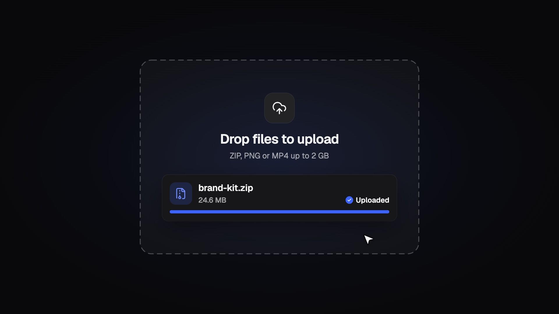 Drop File to Upload preview