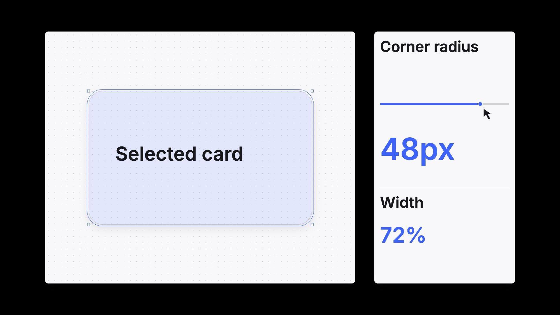 Inspector control drives geometry preview