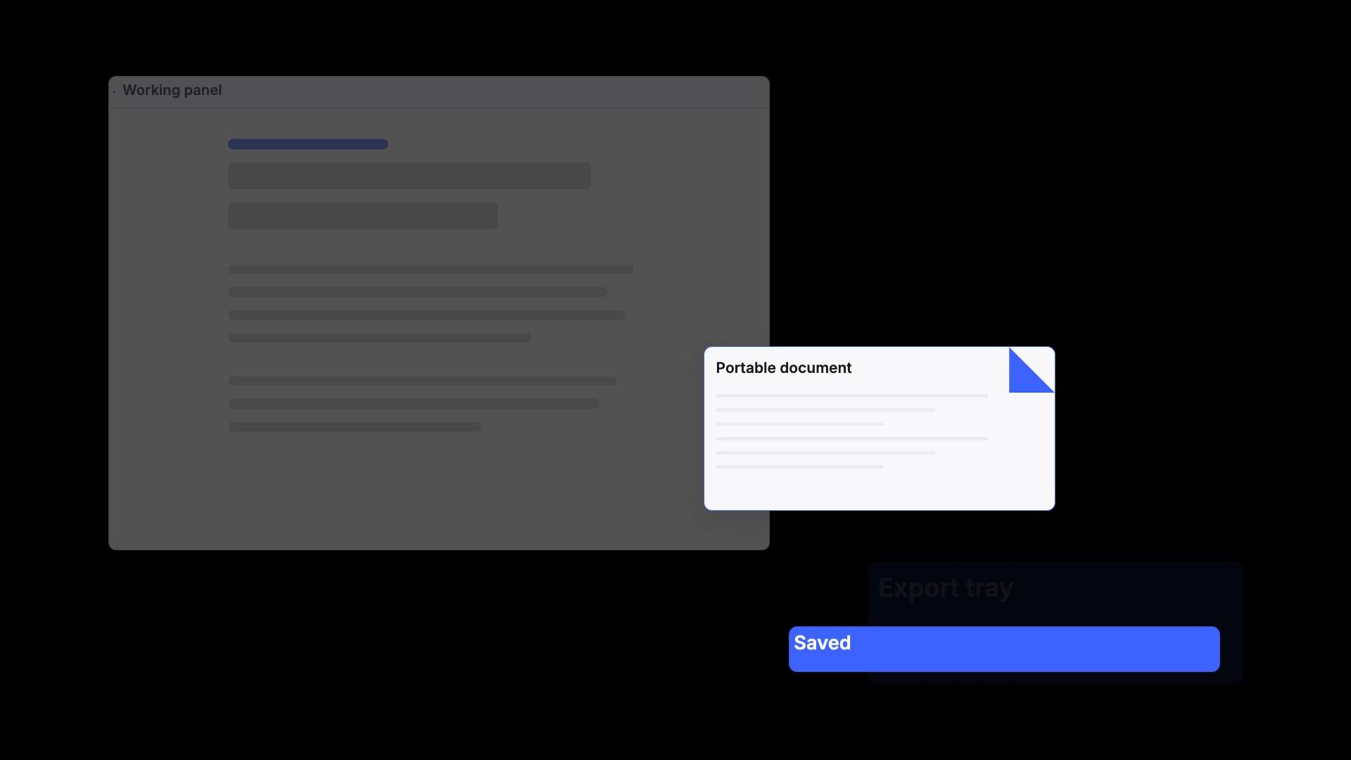 Panel becomes portable document preview