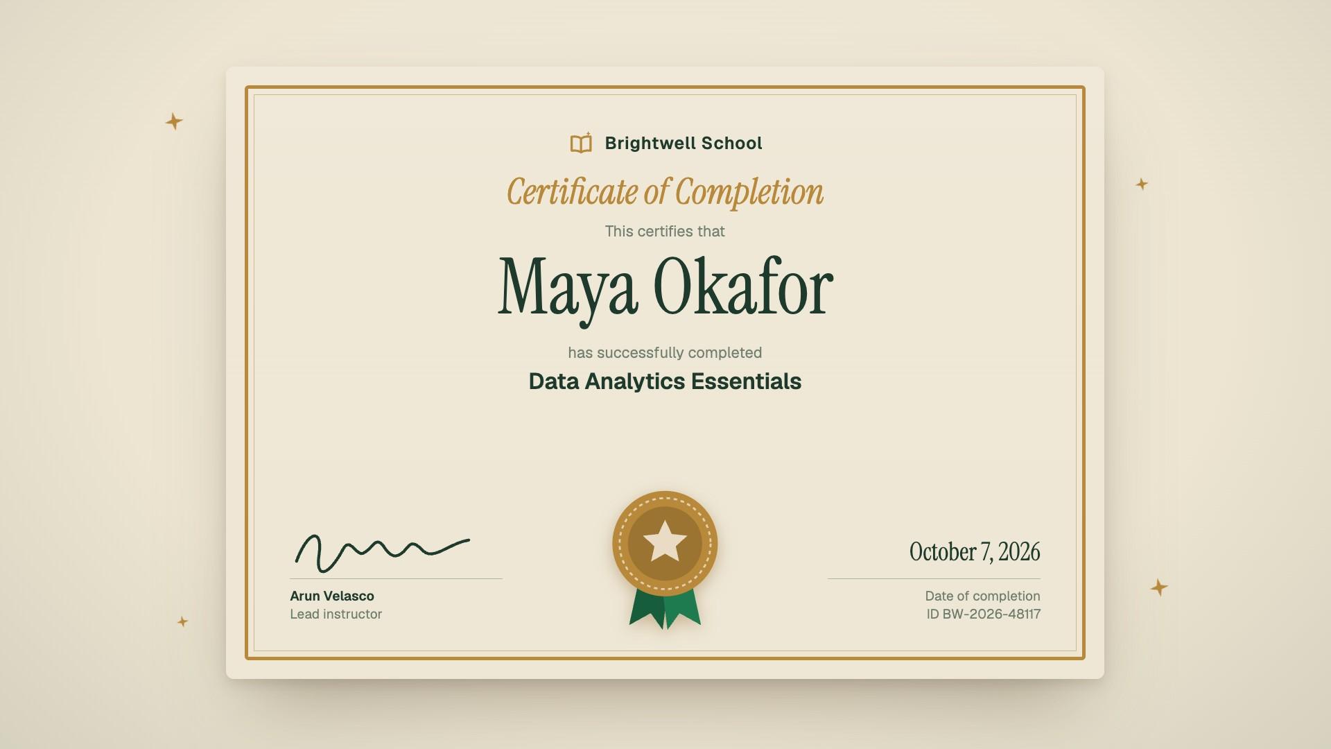 Progress To Certificate preview