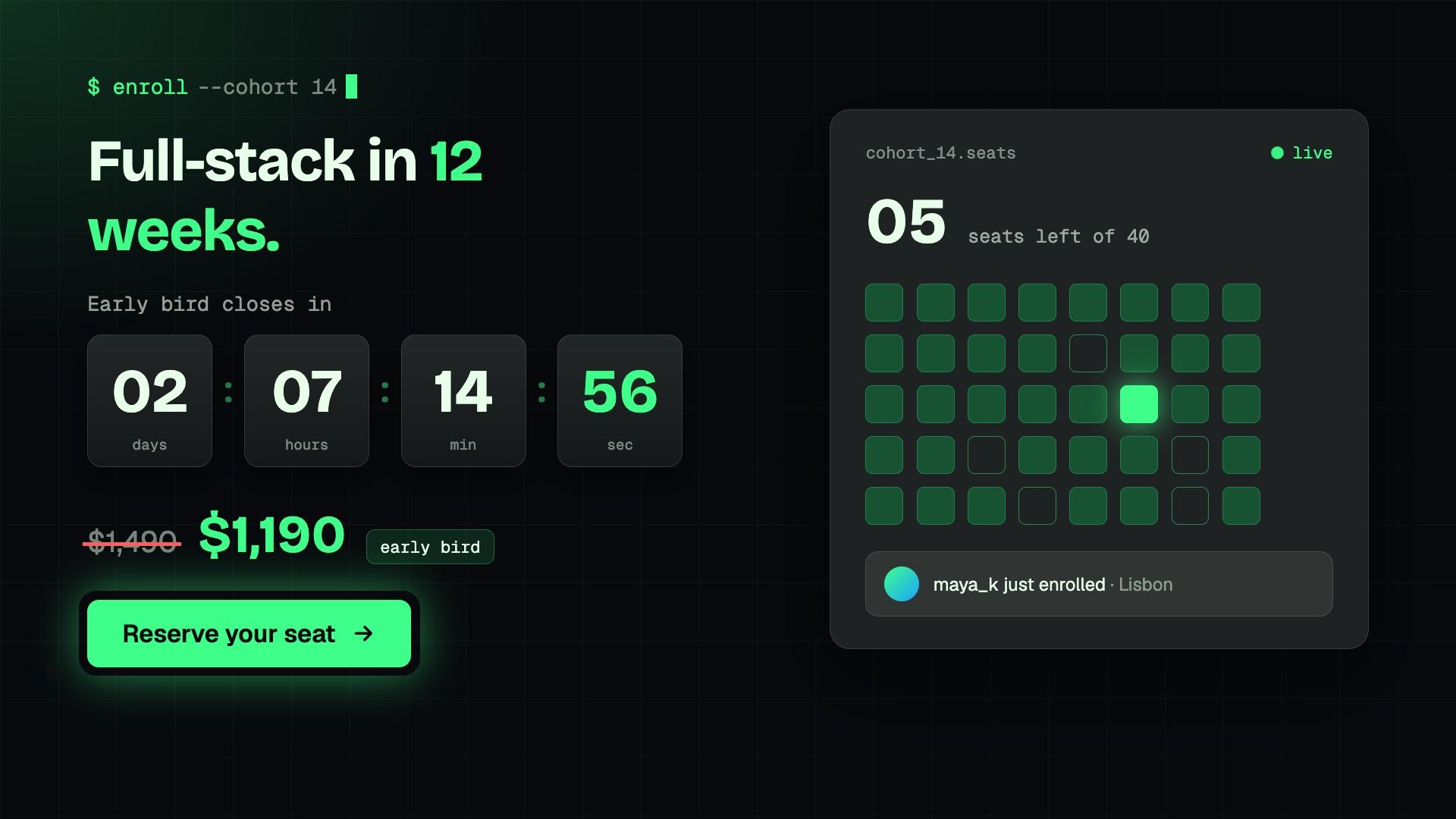 Enrollment Countdown preview