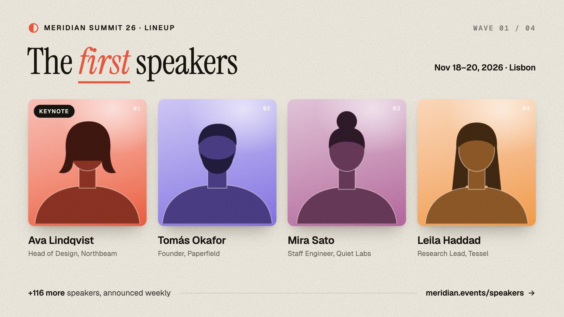 Speaker Lineup Reveal preview