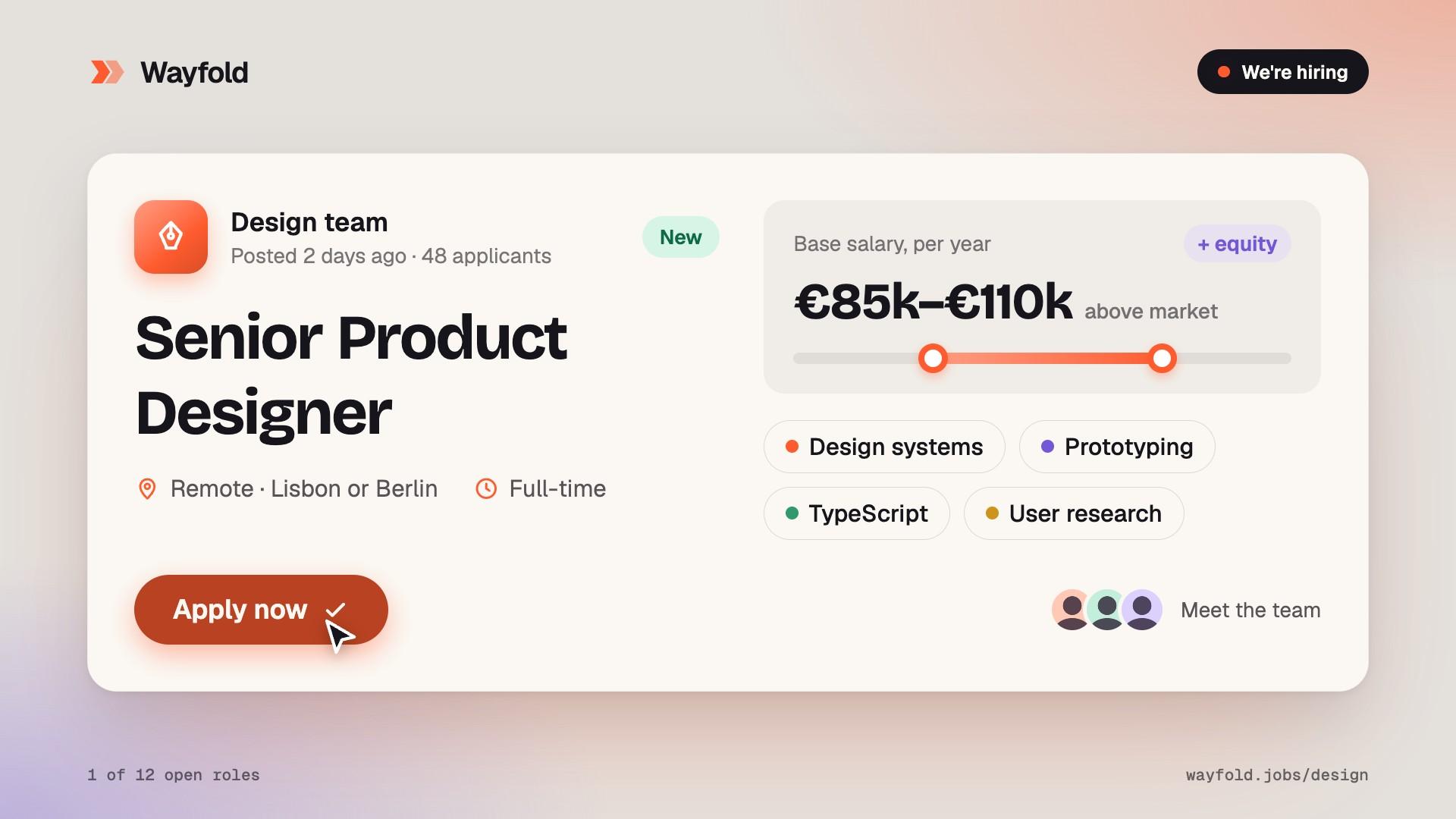 Job Post Card preview