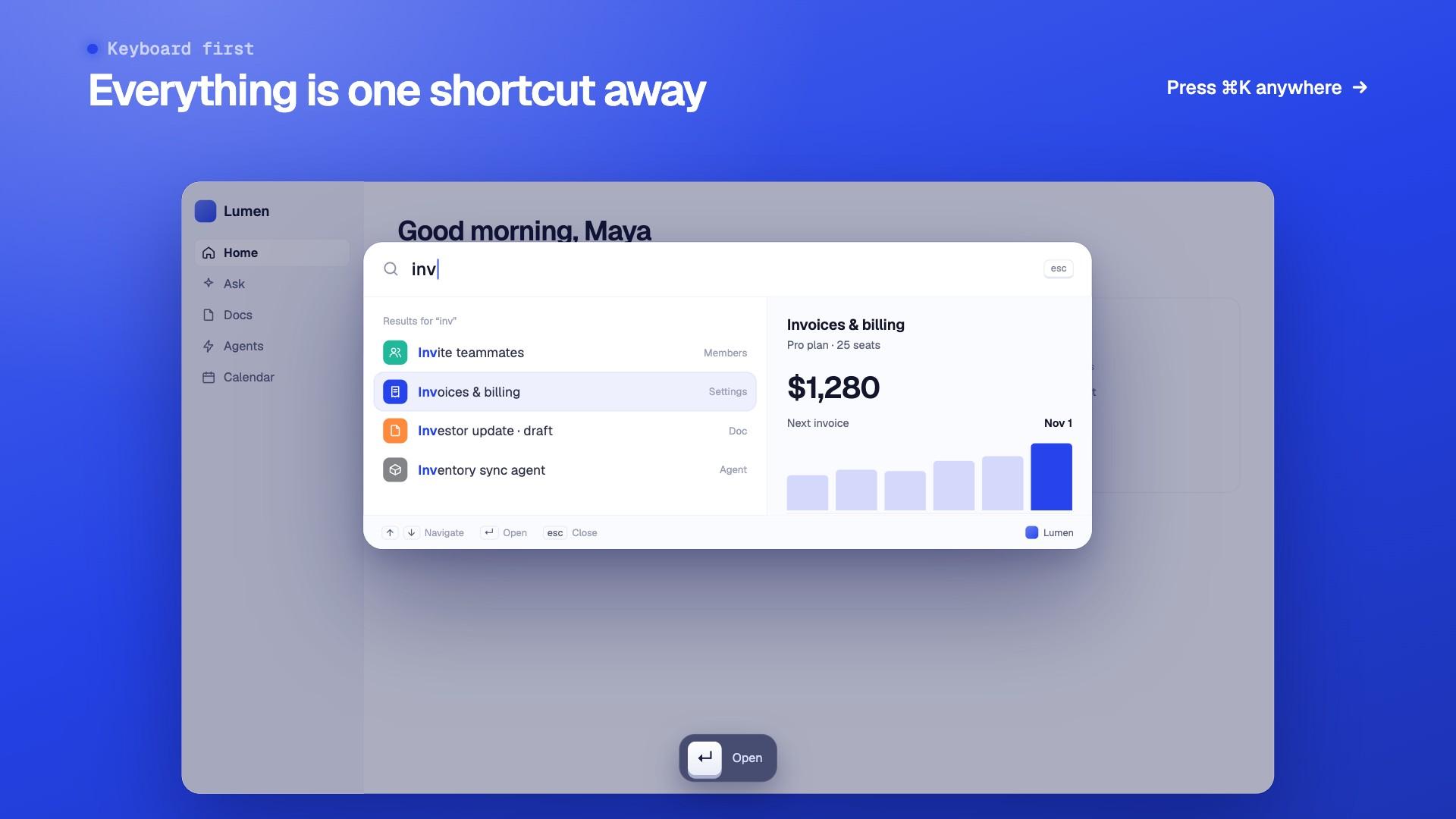 Shortcut Command Menu preview